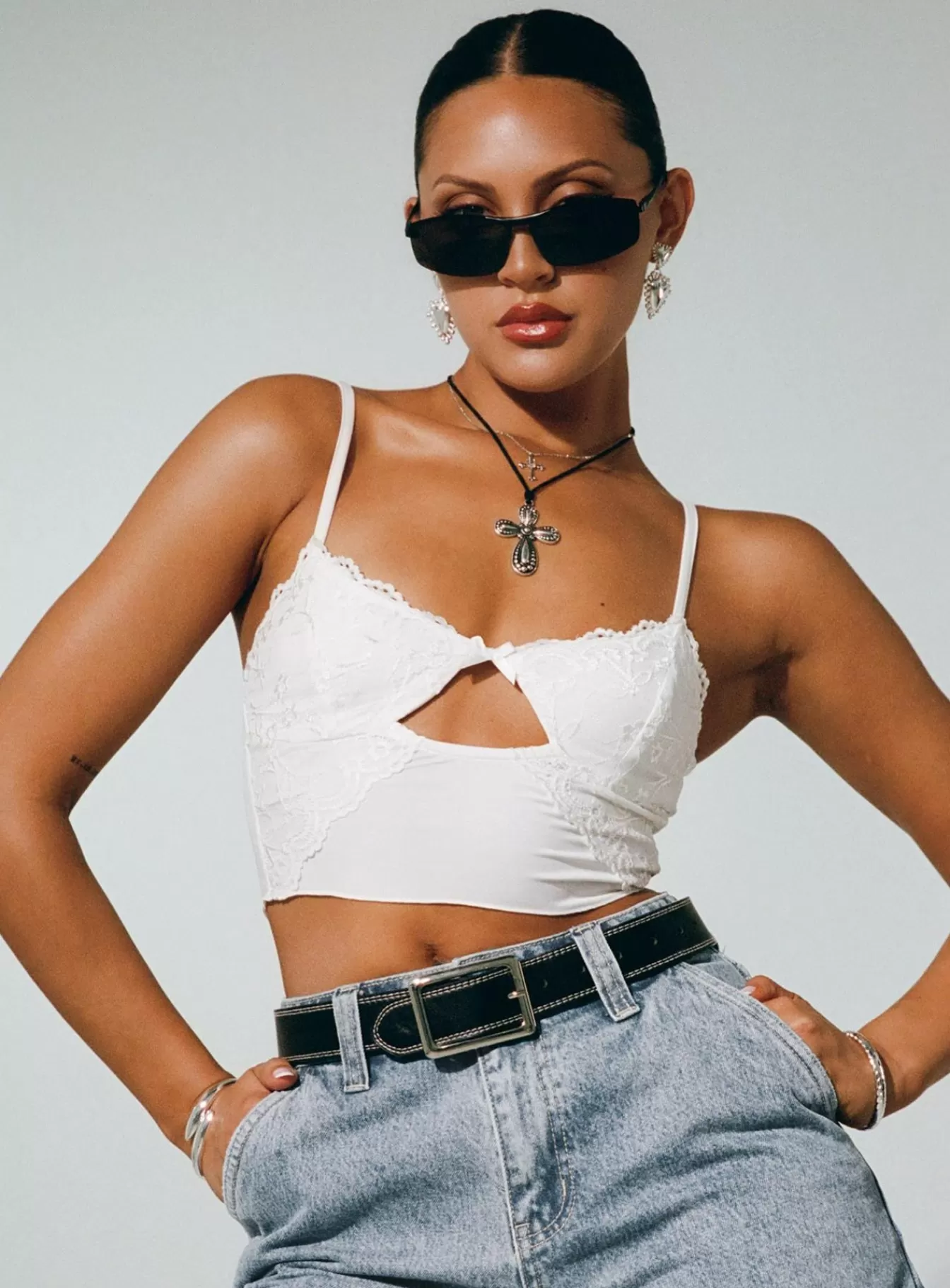 Princess Polly Crop Tops | Killian Top White