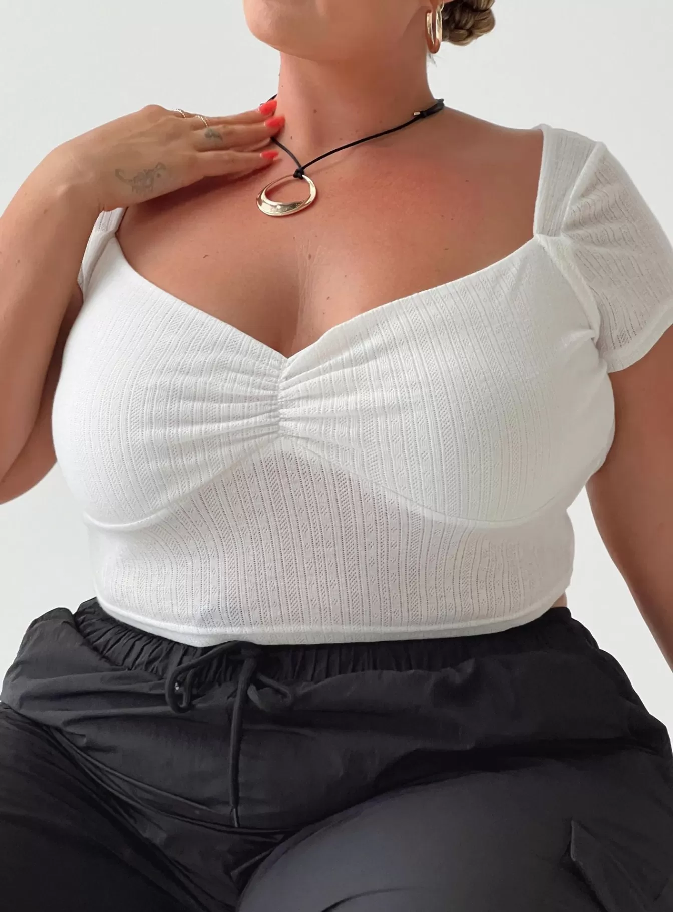 Princess Polly Crop Tops | Kimura Top Curve White