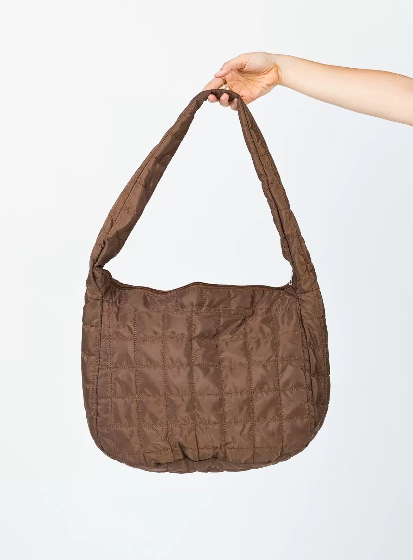 Princess Polly Bags & Wallets | Kingsley Nylon Quilted Shoulder Bag Brown