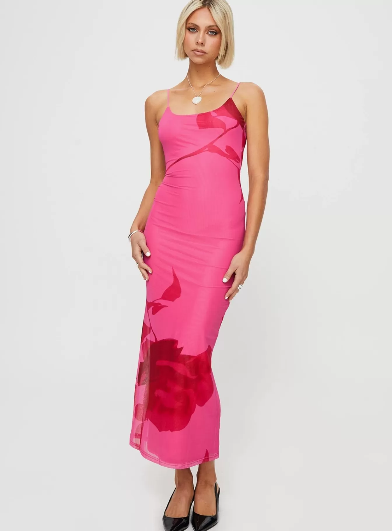 Princess Polly Maxi Dresses | Knox Maxi Dress Hot Pink Floral