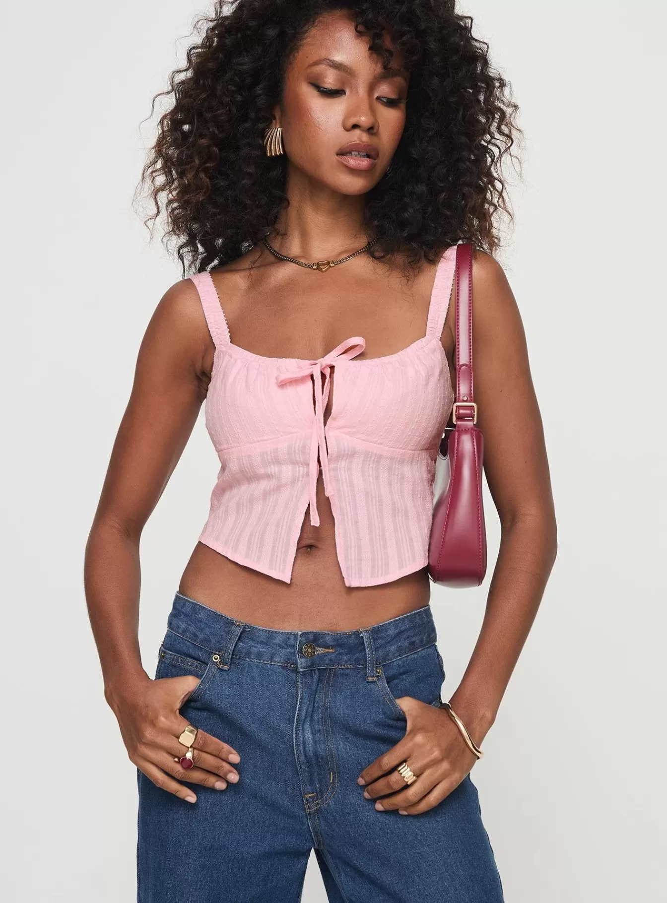 Princess Polly Crop Tops | Langston Top Pink