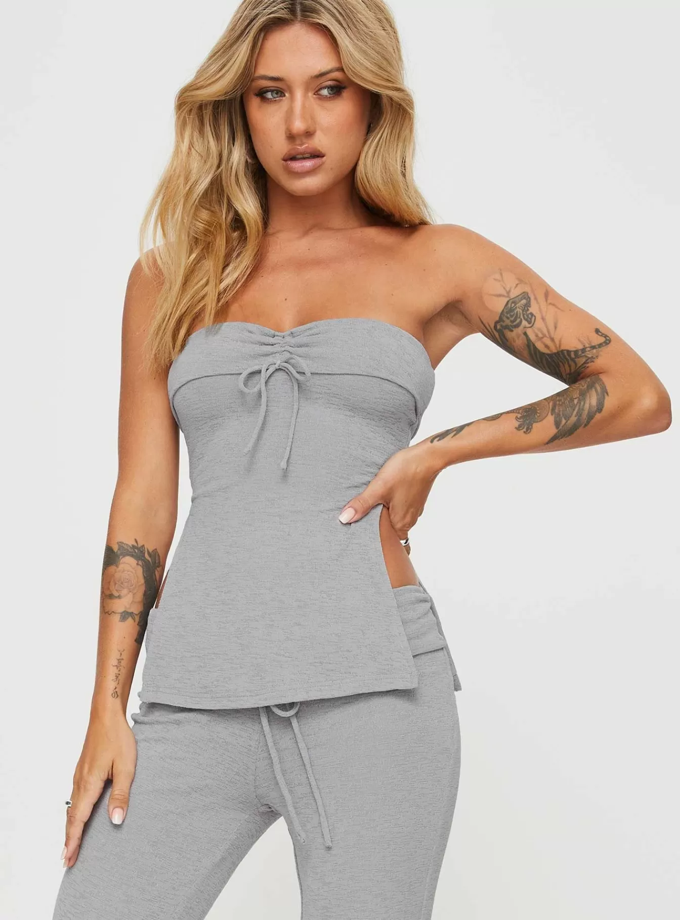 Princess Polly Tube Tops | Laurenita Longline Tube Top Grey