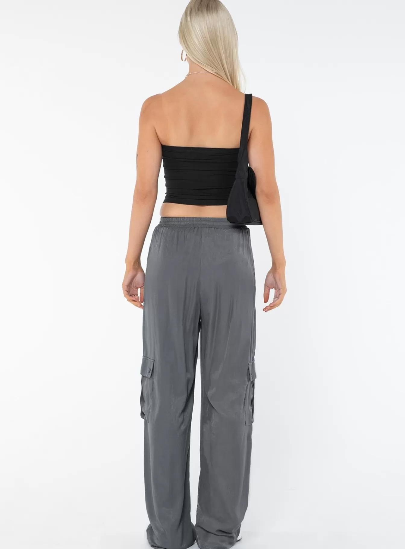 Princess Polly Pants | Lista Elastic Pocket Pants Steel