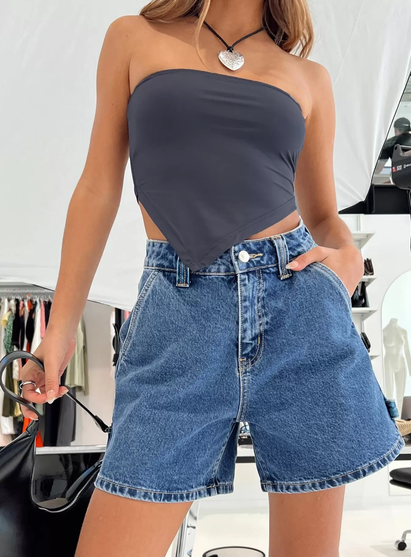 Princess Polly Shorts | Lou Carpenter Denim Shorts Mid Wash