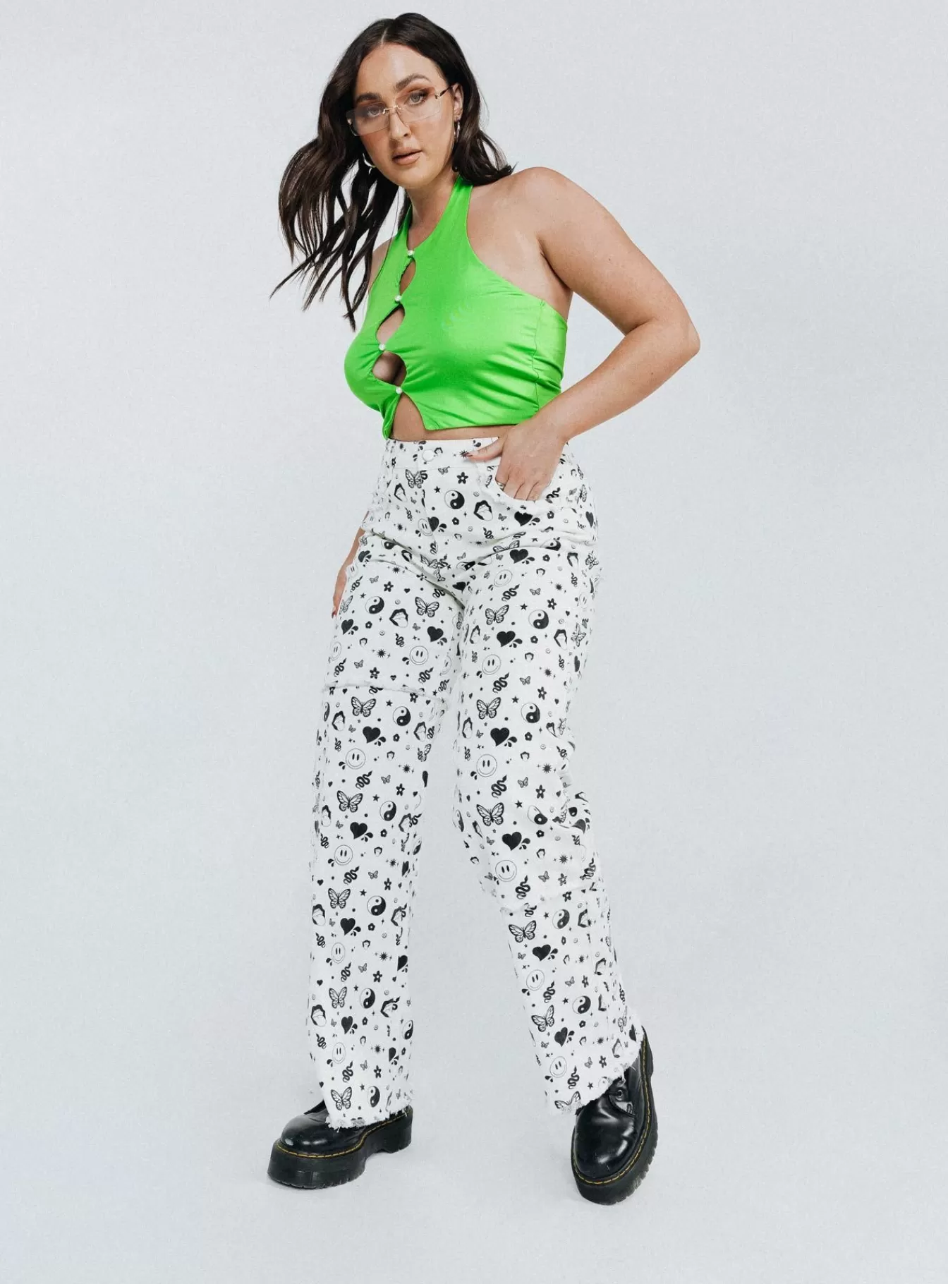 Princess Polly Jeans | Love Me Not Denim Jeans White