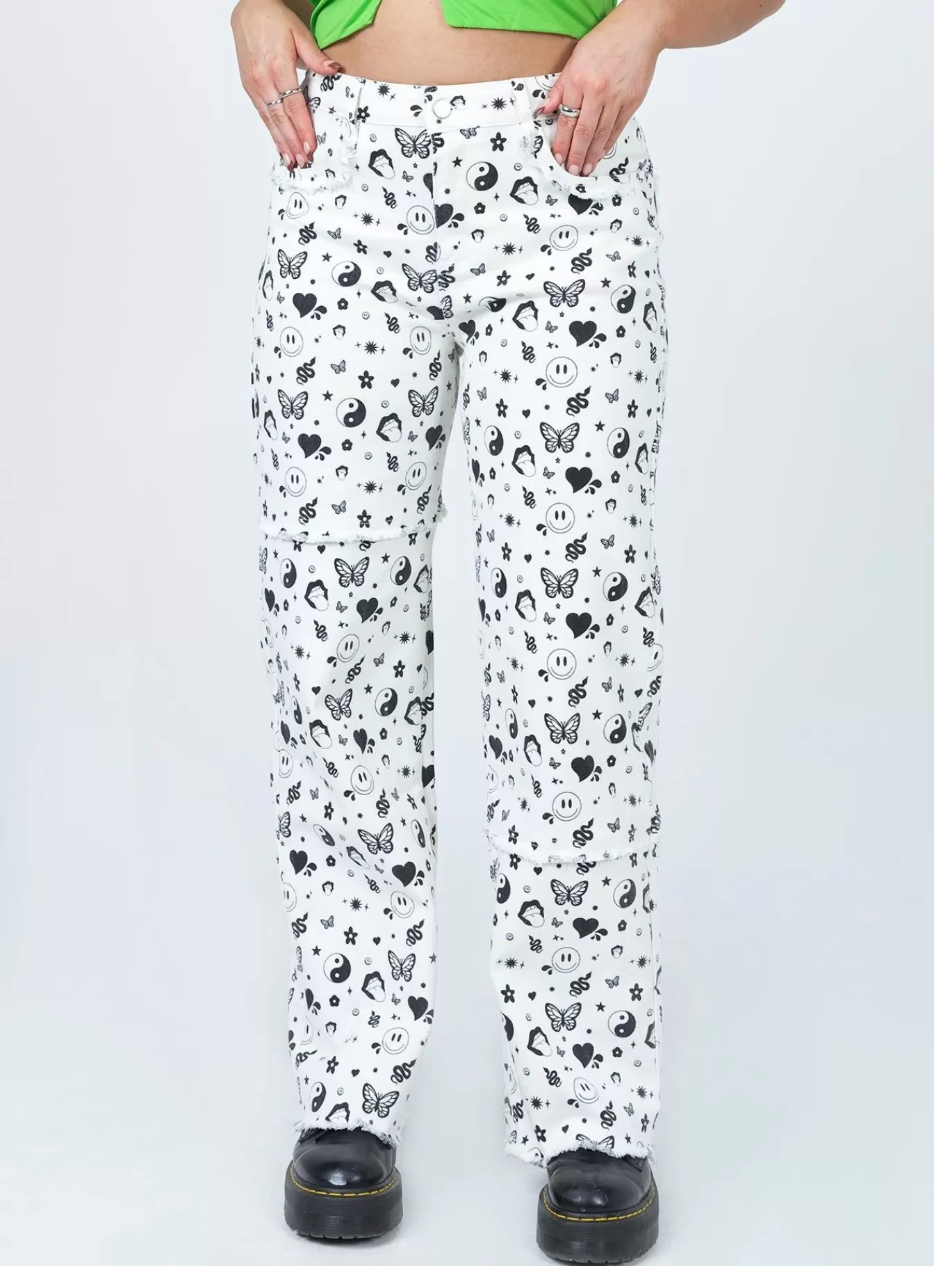Princess Polly Jeans | Love Me Not Denim Jeans White