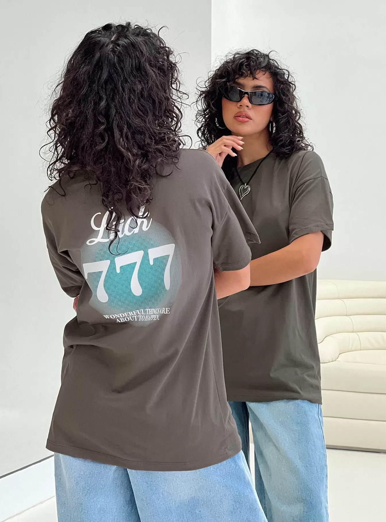 Princess Polly Casual Tops | Luck 777 Oversized Tee Black