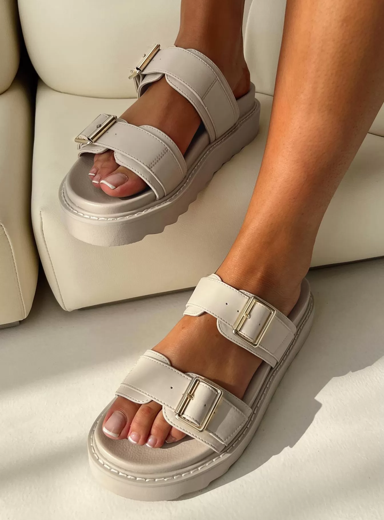 Princess Polly Lower Impact | Ma Belle Sandals Cream