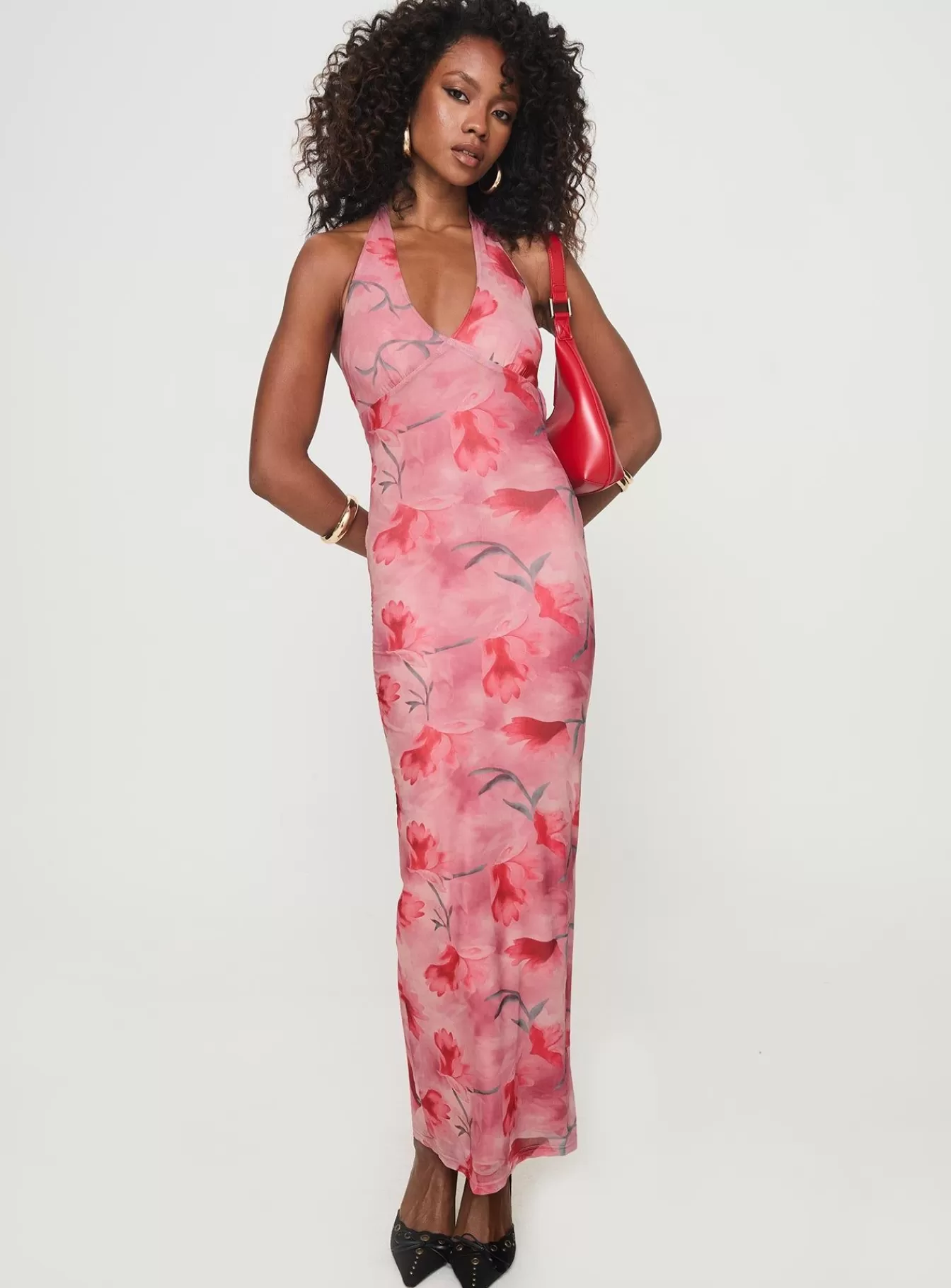 Princess Polly Maxi Dresses | Maillard Halter Maxi Dress Pink