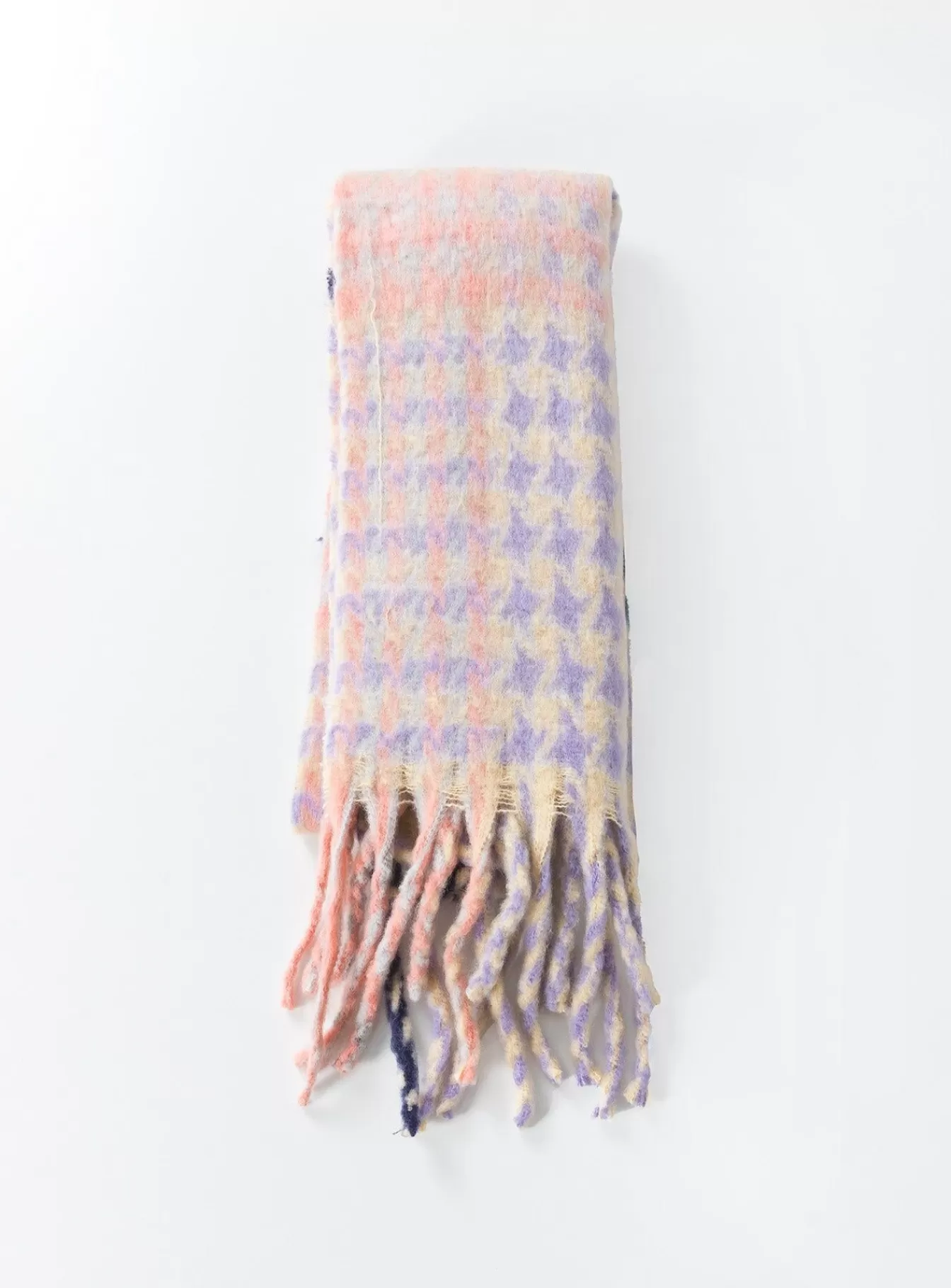 Princess Polly Specialty Items | Maizie Houndstooth Scarf Multi Pink