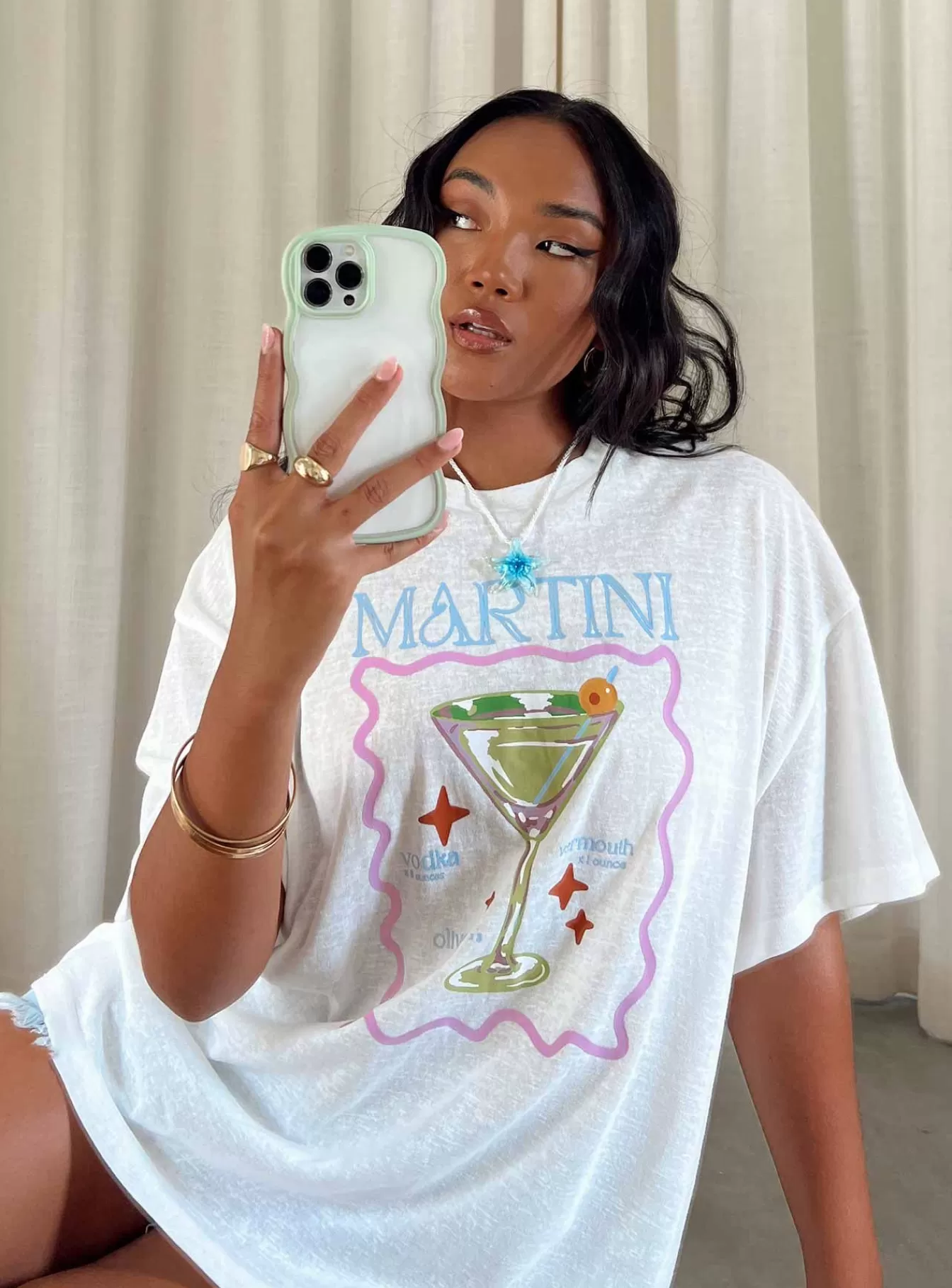 Princess Polly Casual Tops | Martini Oversized Tee White