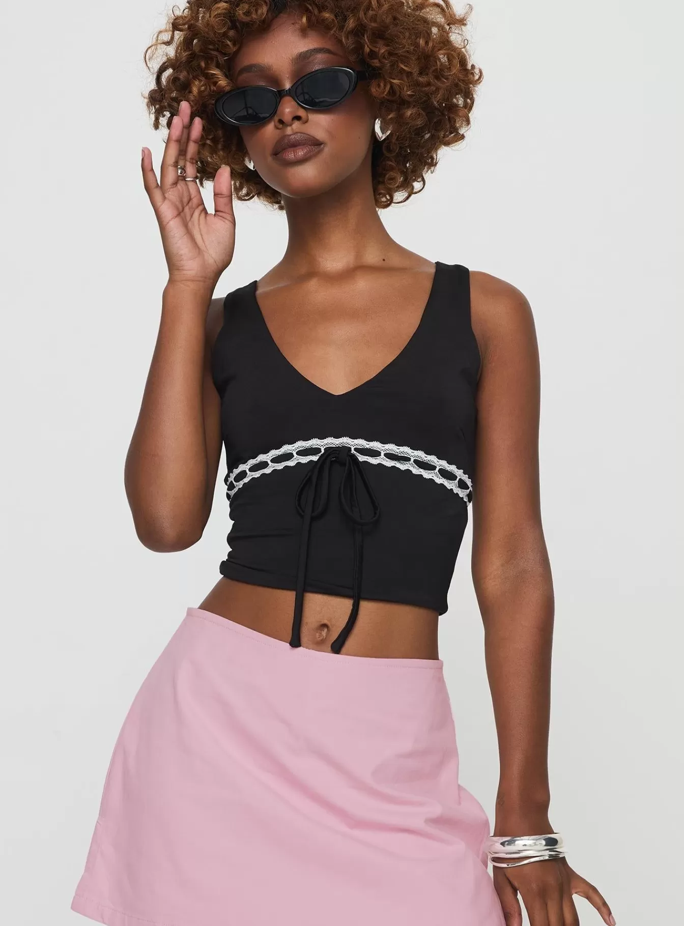 Princess Polly Casual Tops | Mekhi Top Black