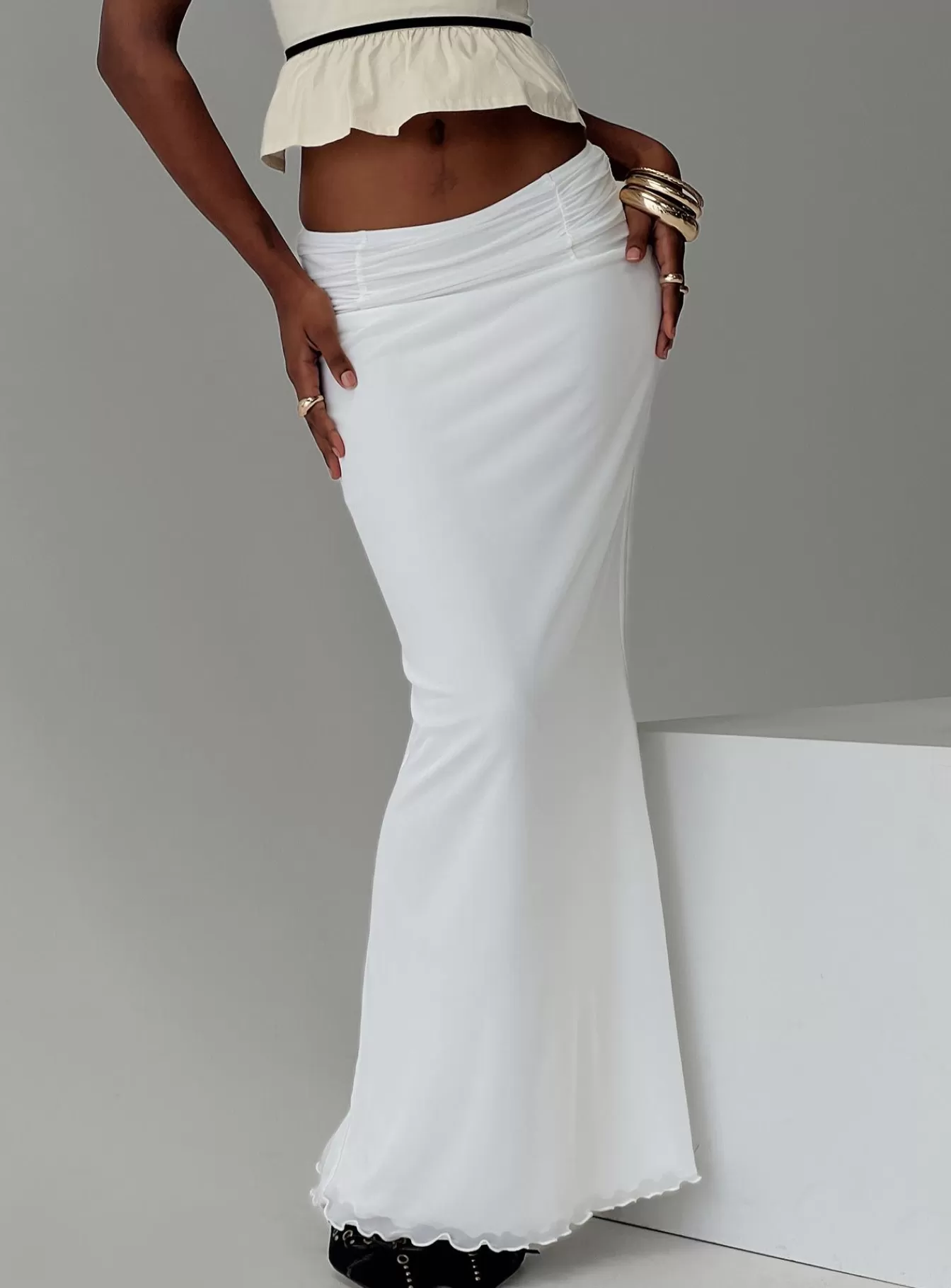 Princess Polly Skirts | Meredith Maxi Skirt White