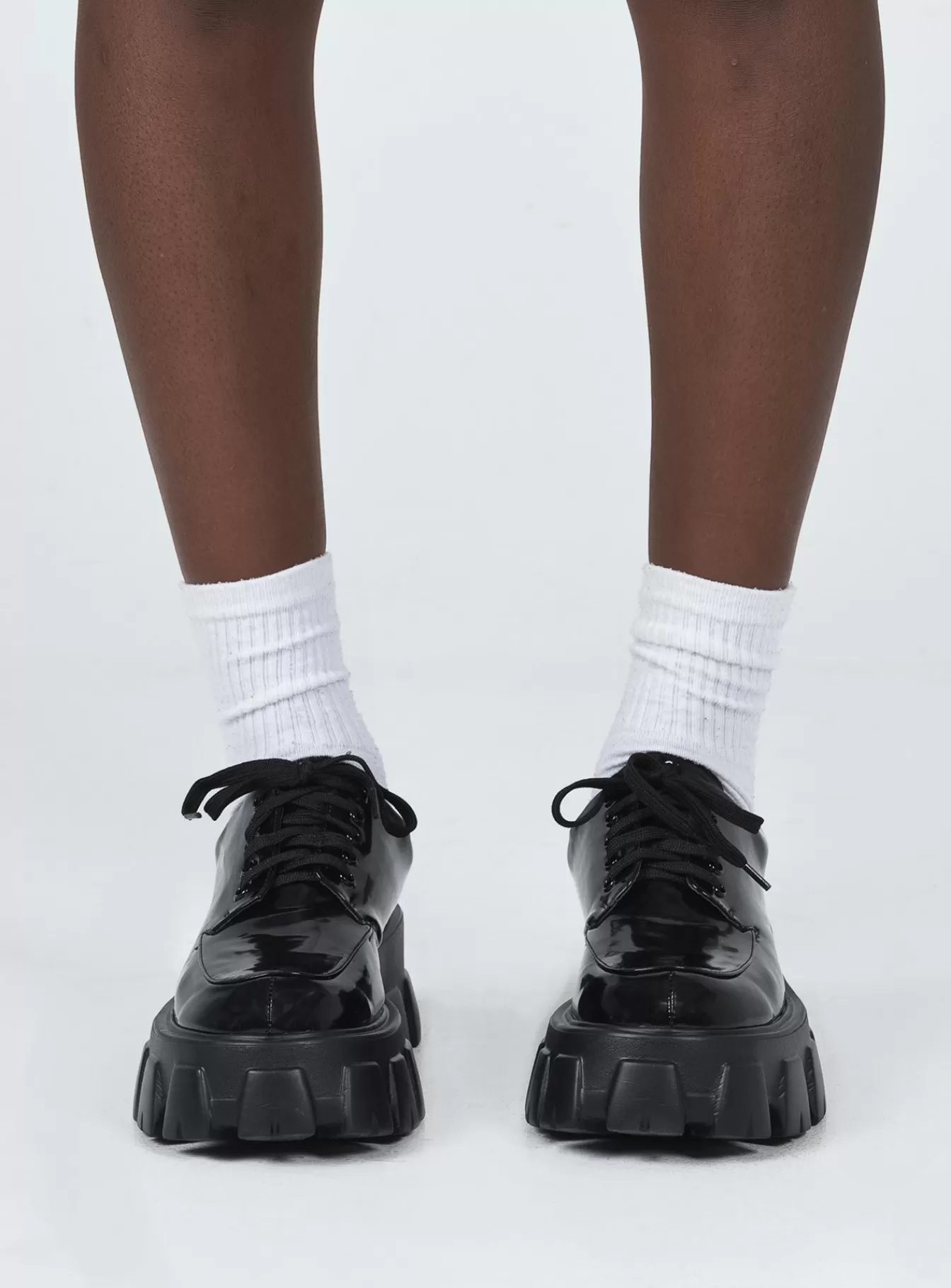 Princess Polly Lower Impact | Mia Shoes High Shine Black