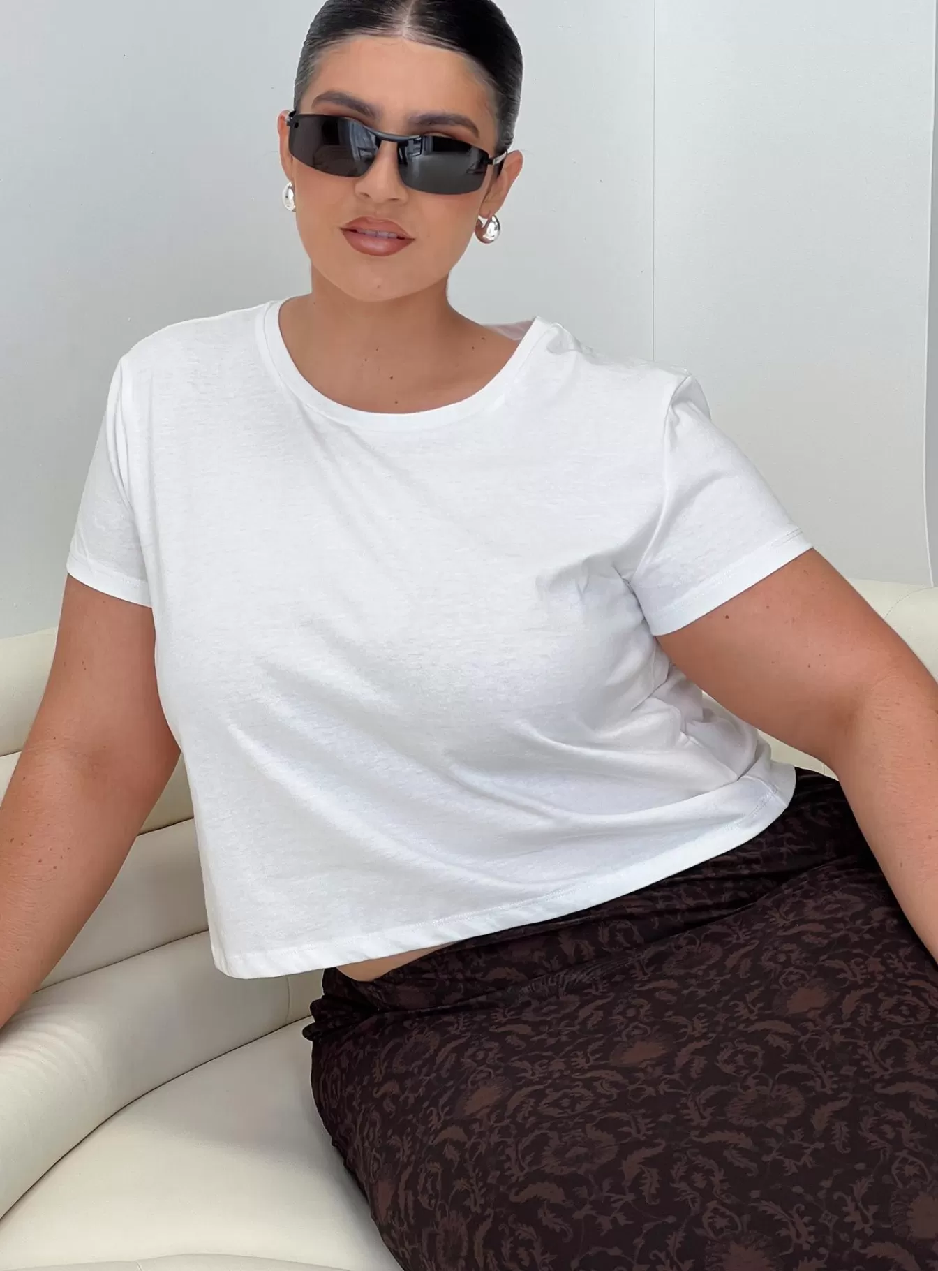Princess Polly Casual Tops | Micah Tee Curve White