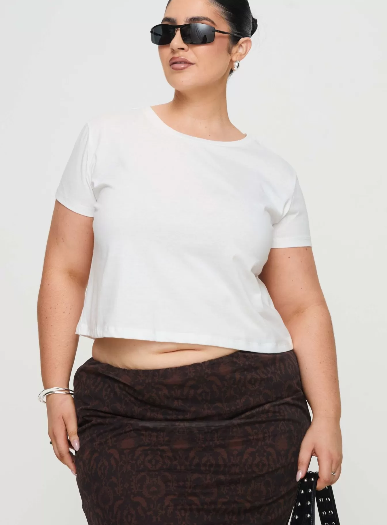 Princess Polly Casual Tops | Micah Tee Curve White