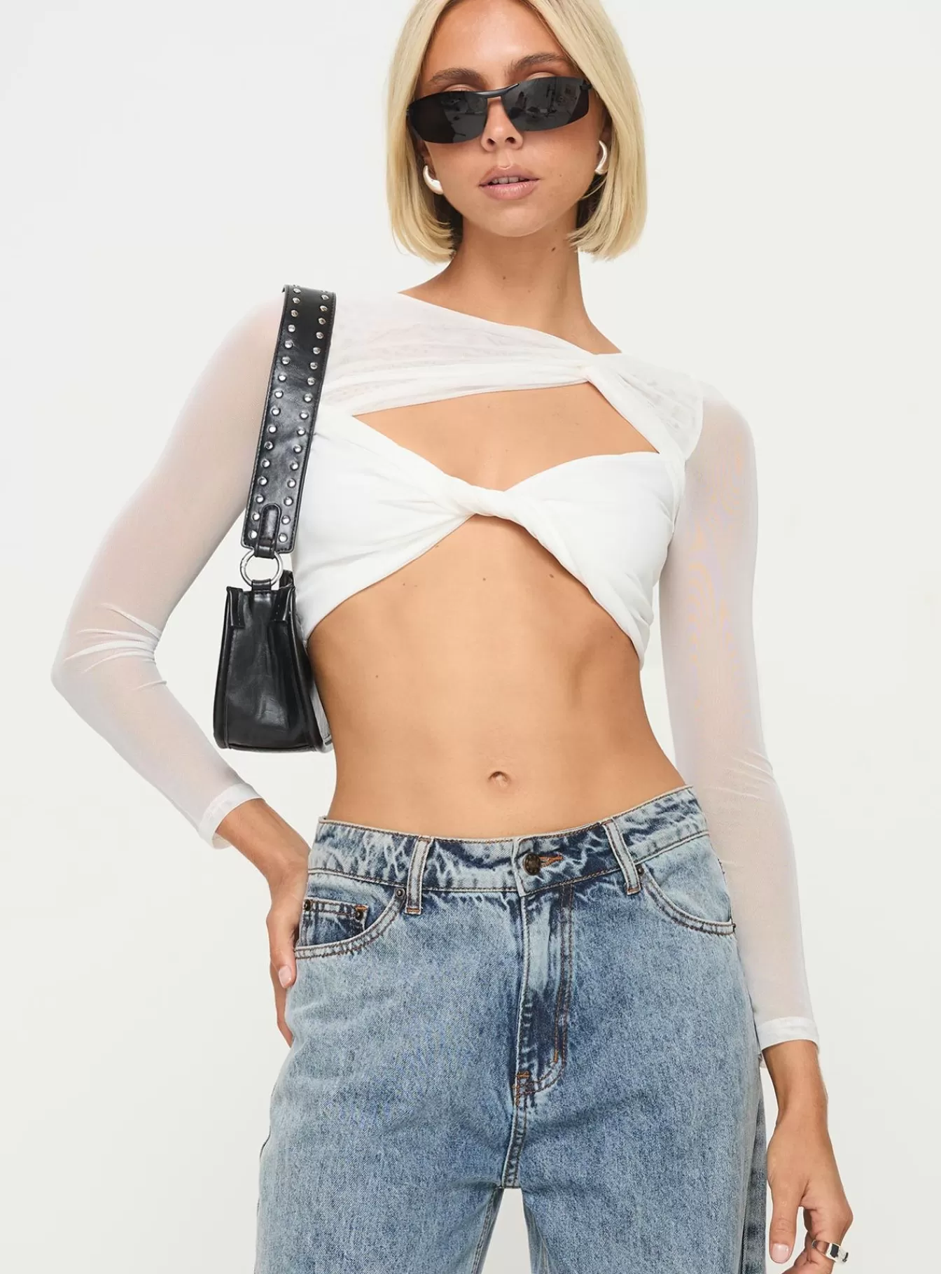 Princess Polly Long Sleeve Tops | Middleton Long Sleeve Top White