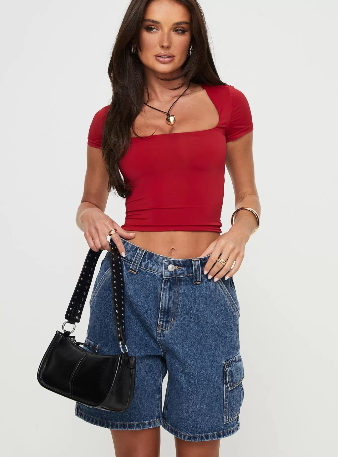 Princess Polly Shorts | Mika Carpenter Denim Shorts Mid Wash