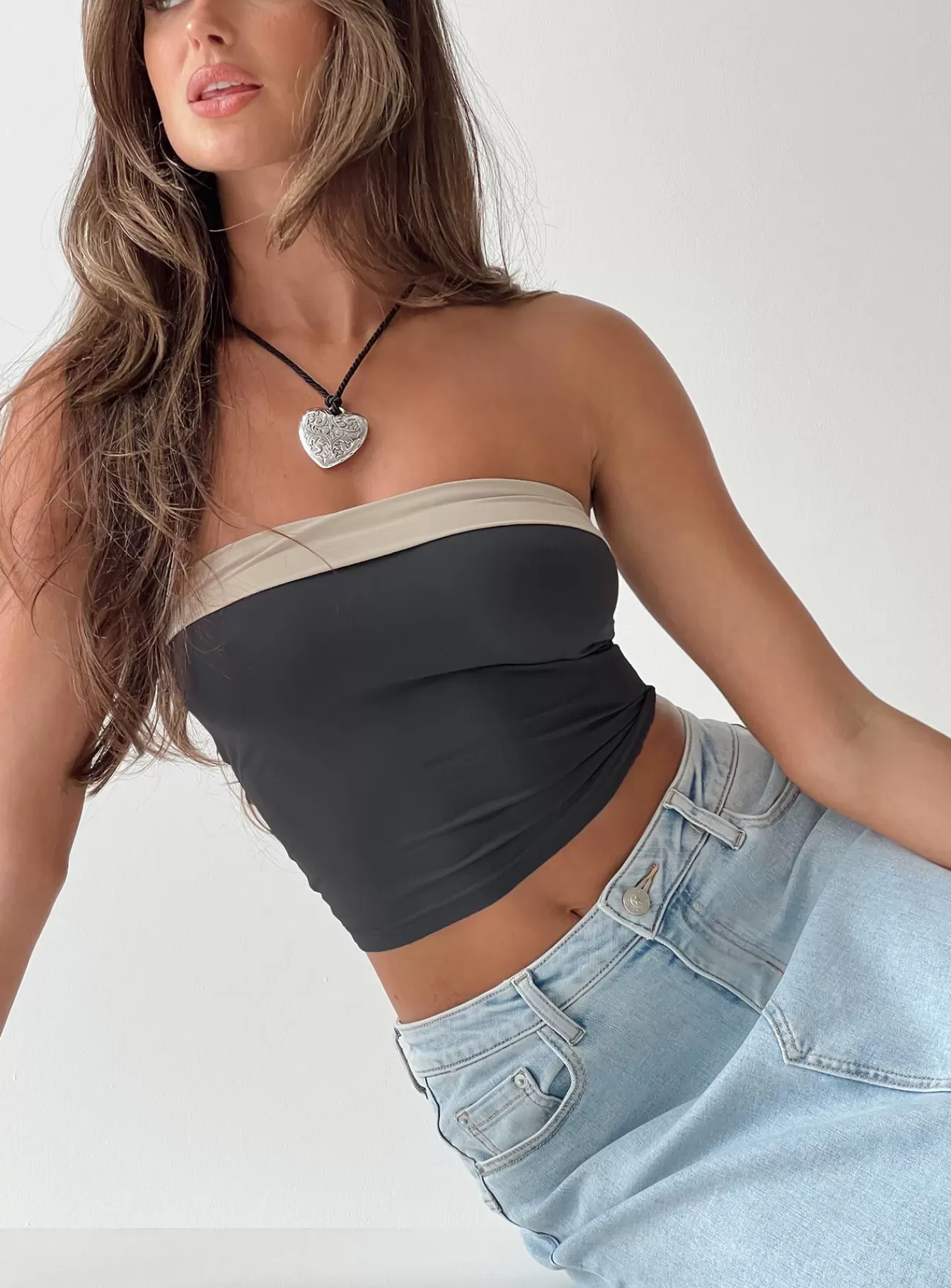 Princess Polly Casual Tops | Miko Tube Top Slate