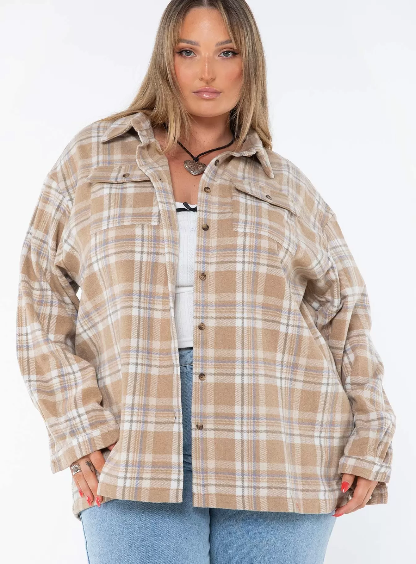 Princess Polly Long Sleeve Tops | Mila Shirt Curve Multi