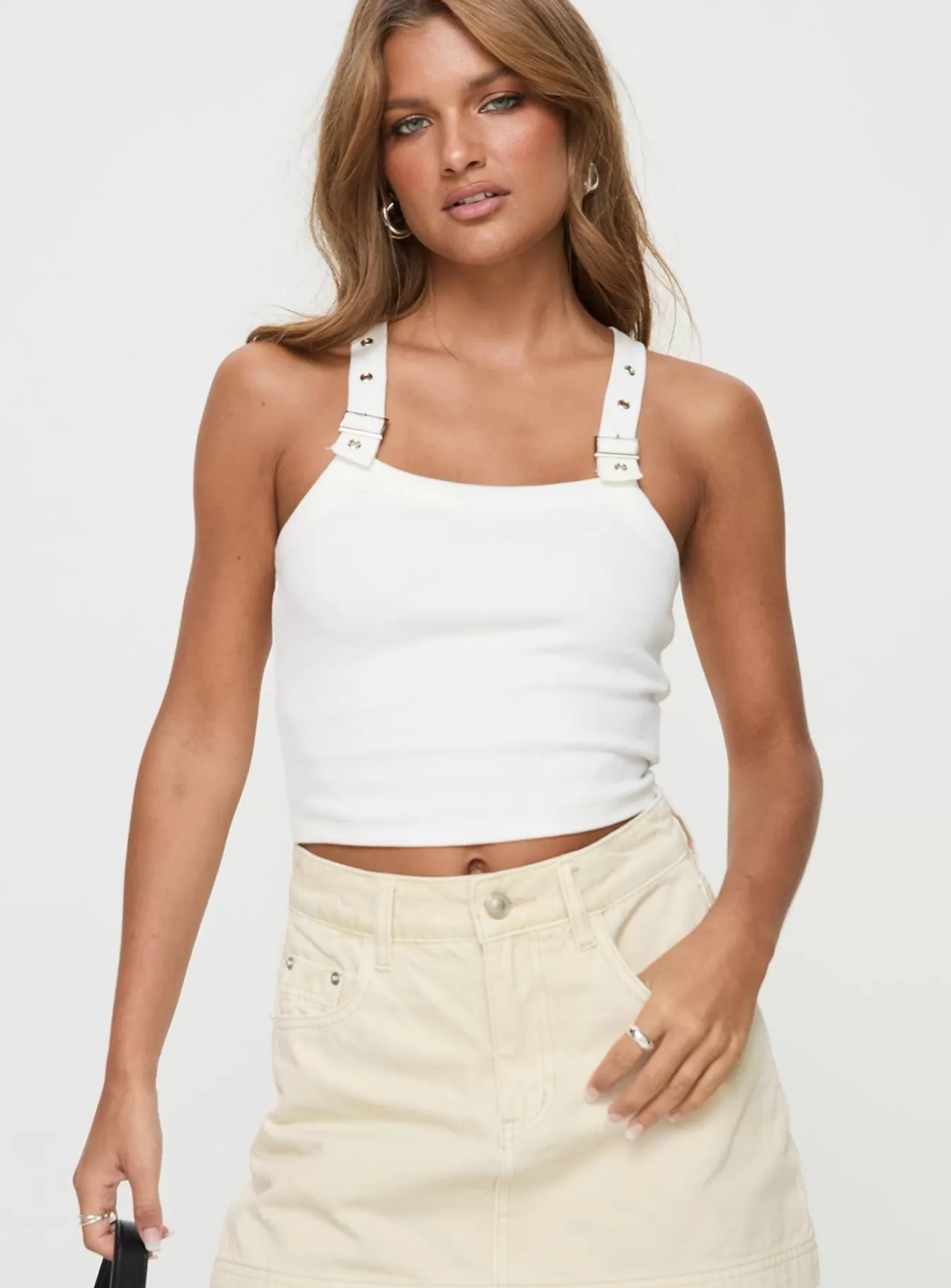 Princess Polly Crop Tops | Moonbeam Top White