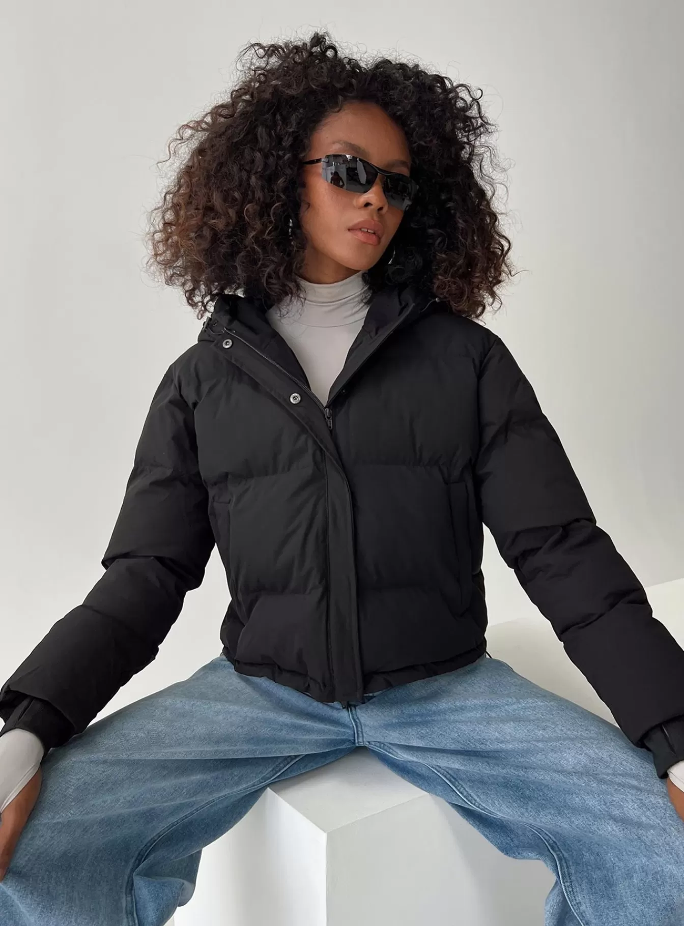 Princess Polly Puffer Jackets | Morrie Hooded Puffer Jacket Black