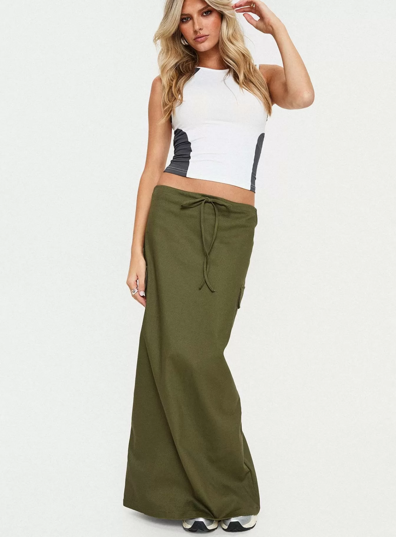 Princess Polly Skirts | My Girl Maxi Skirt Olive