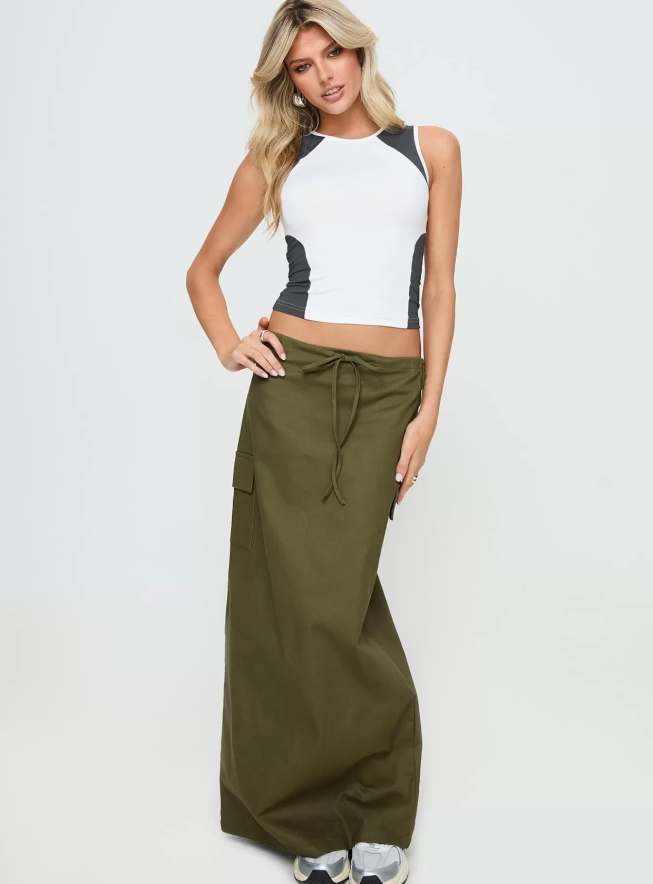 Princess Polly Skirts | My Girl Maxi Skirt Olive