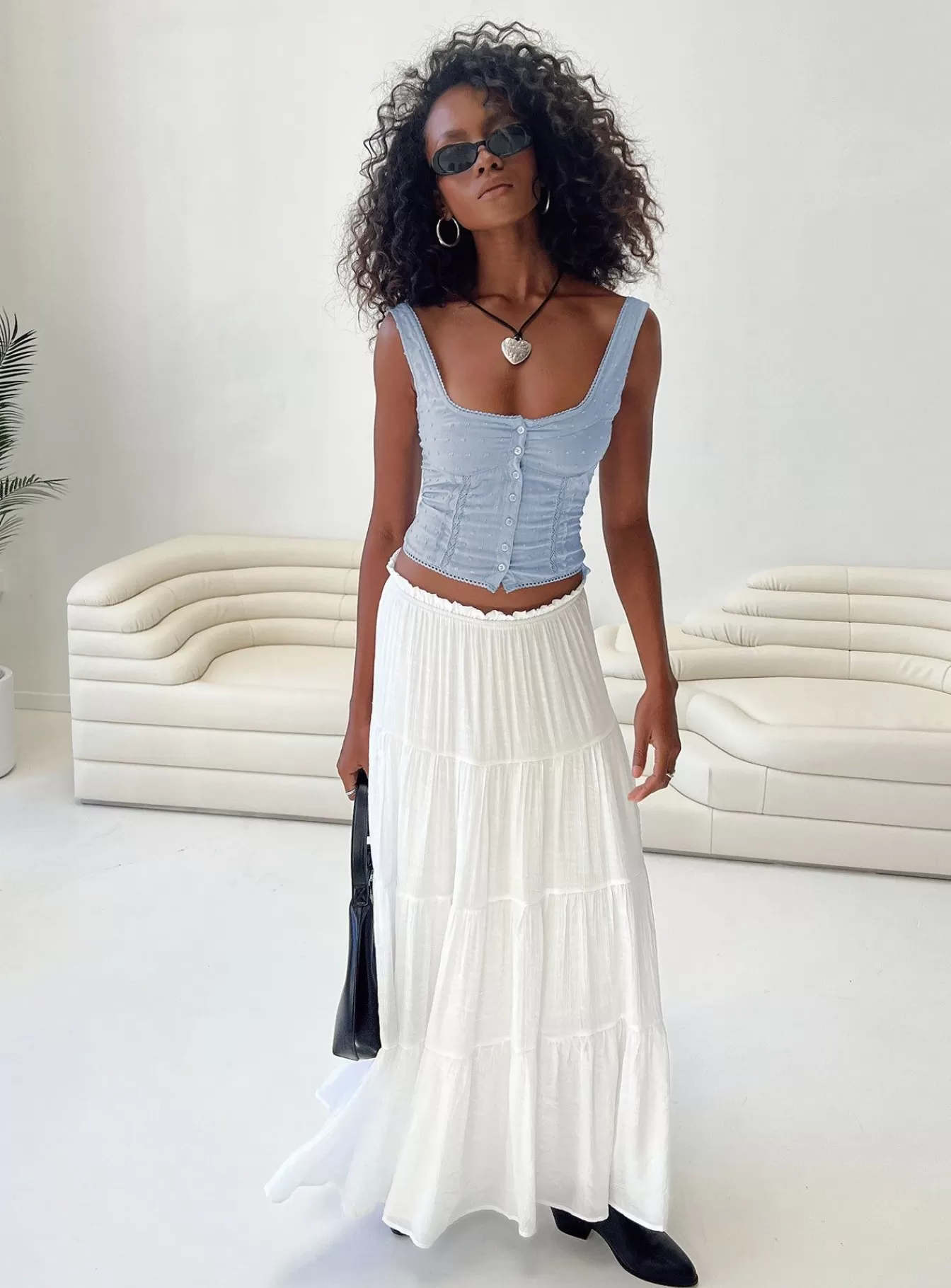Princess Polly Skirts | Mya Maxi Skirt White