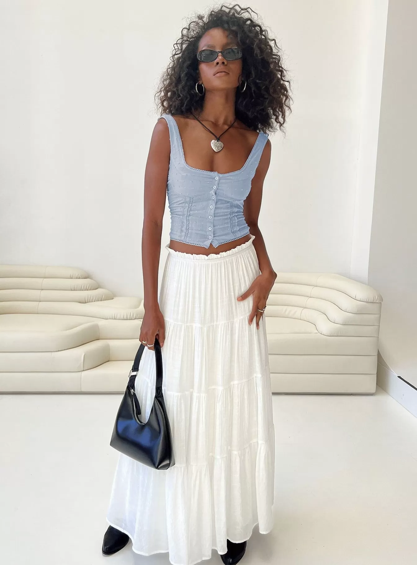 Princess Polly Skirts | Mya Maxi Skirt White