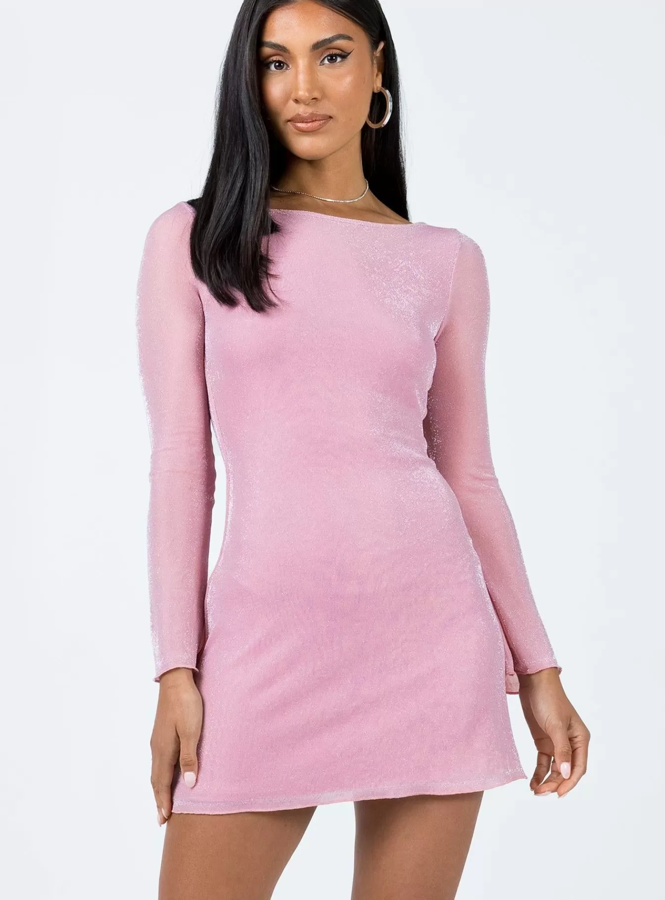 Princess Polly Mini Dresses | Myrna Long Sleeve Mini Dress Purple