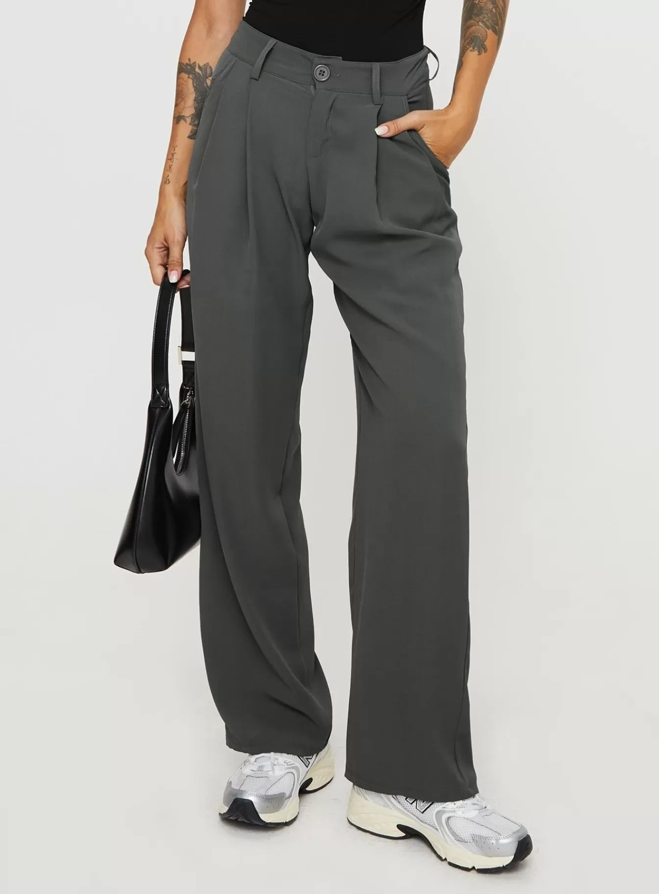 Princess Polly Pants | Nikkey Low Rise Pants Slate