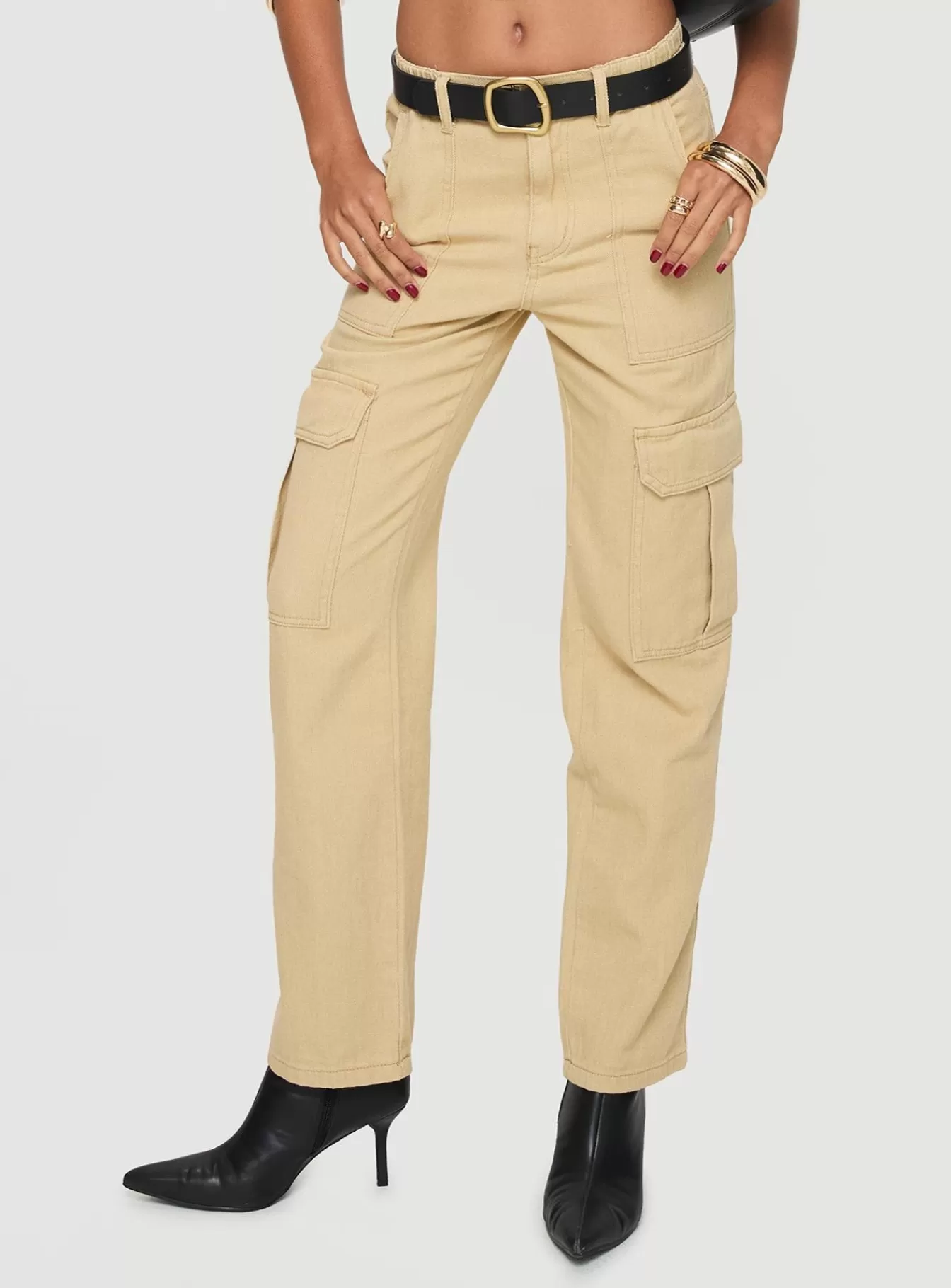 Princess Polly Pants | Nique Utility Cargo Pants Beige