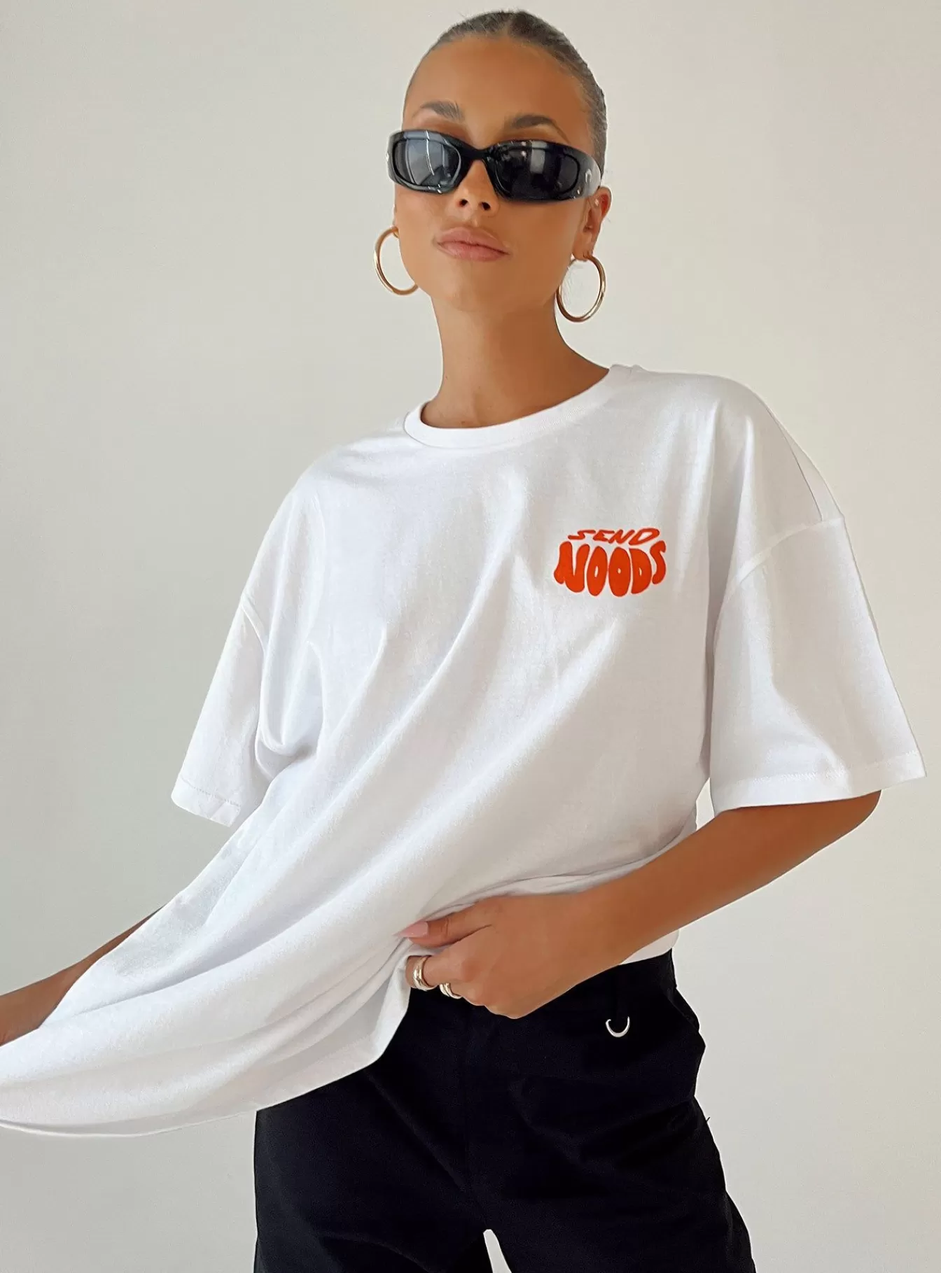 Princess Polly Casual Tops | Noods Oversized Tee White