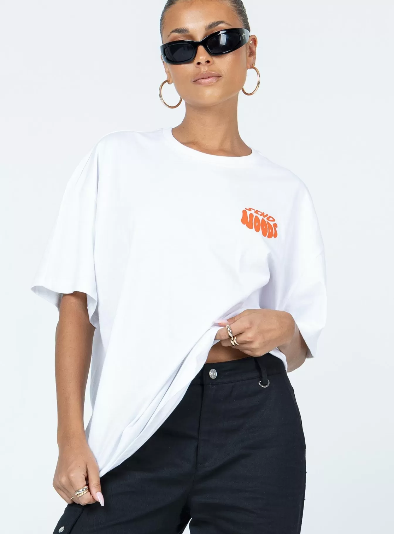 Princess Polly Casual Tops | Noods Oversized Tee White