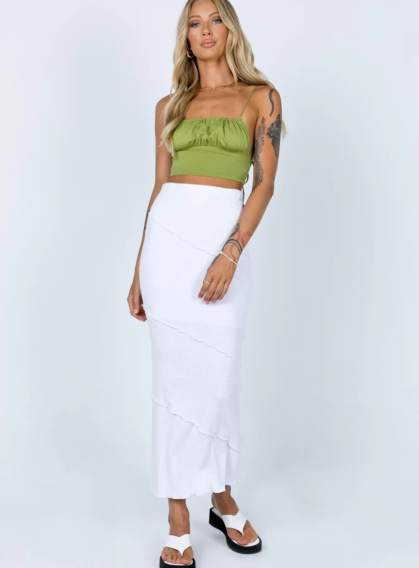 Princess Polly Skirts | Oscar Maxi Skirt White