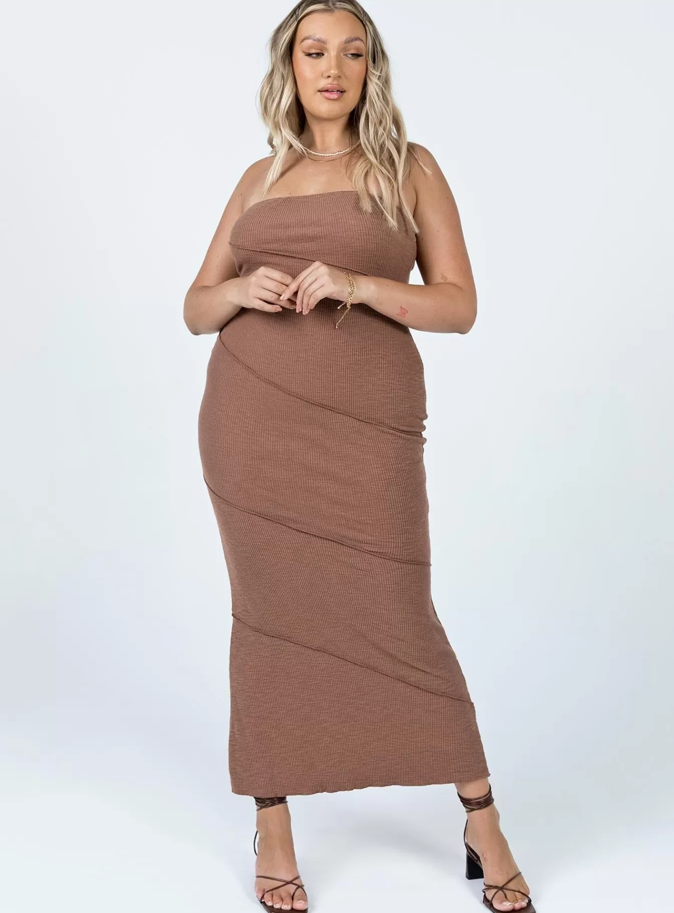 Princess Polly Midi Dresses | Oscar Midi Dress Brown