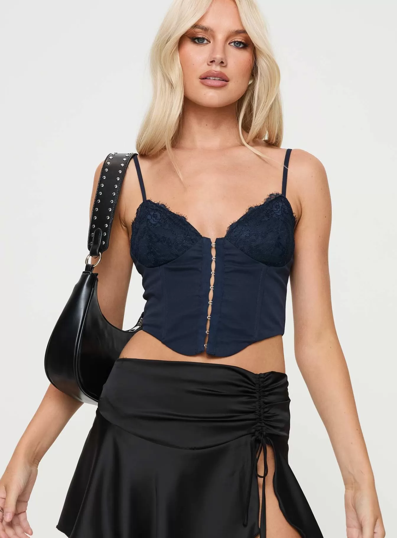 Princess Polly Corsets & Bustiers | Palisade Corset Top Navy