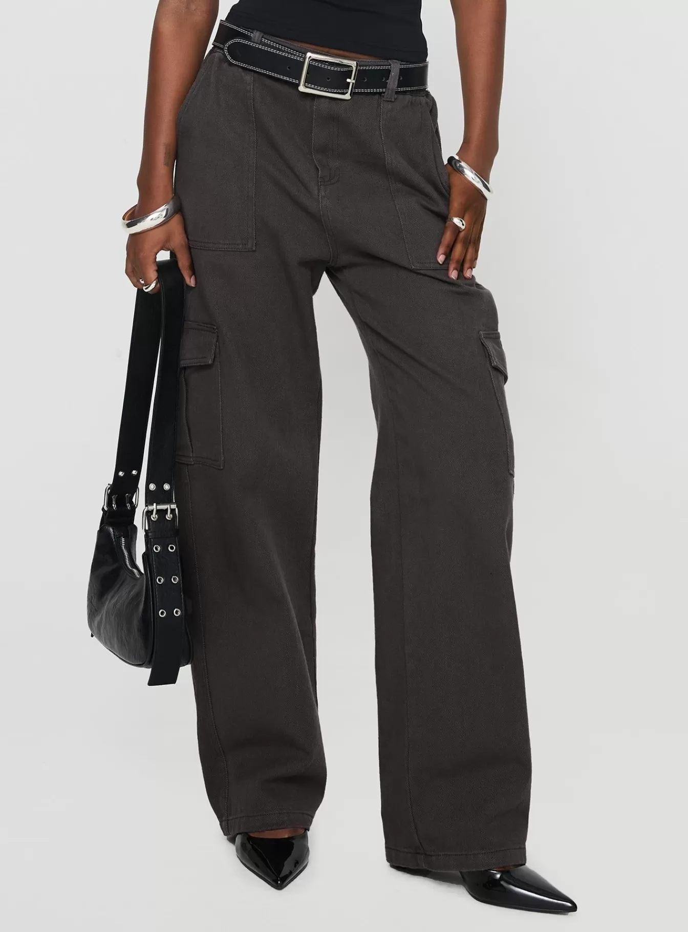 Princess Polly Pants | Pawley Cargo Pants Slate