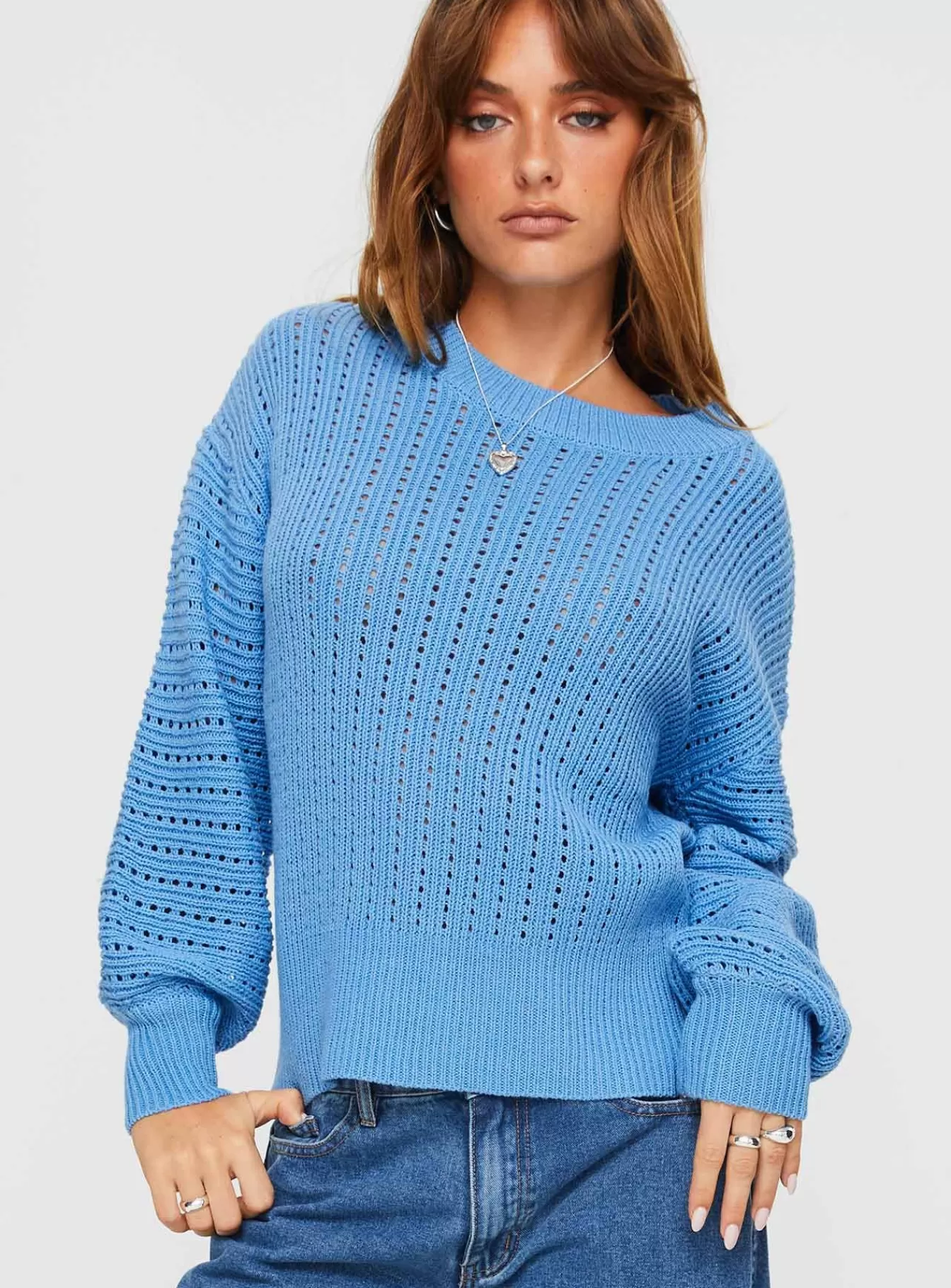 Princess Polly Knitted Sweaters | Peachyo Sweater Blue