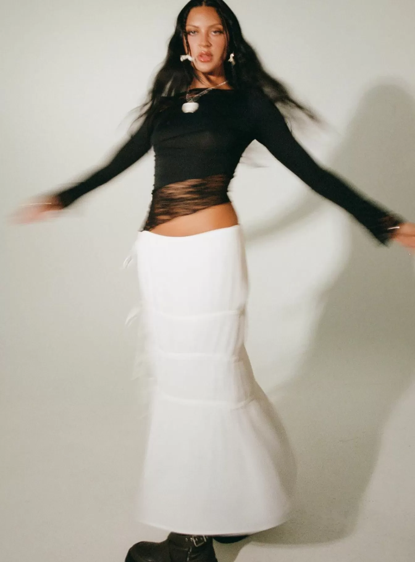 Princess Polly Skirts | Perky Maxi Skirt White