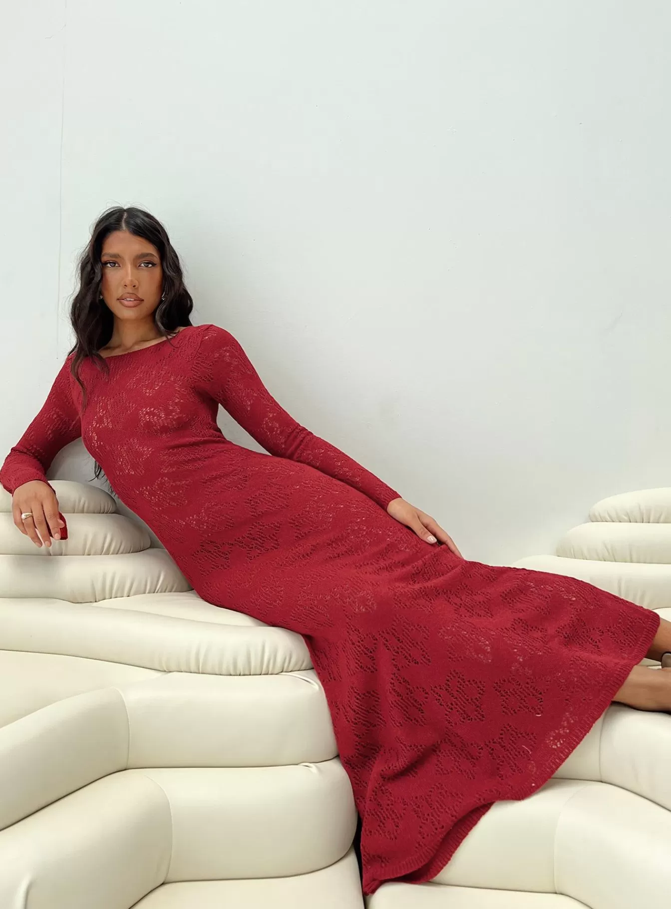 Princess Polly Maxi Dresses | Pricely Long Sleeve Maxi Dress Red