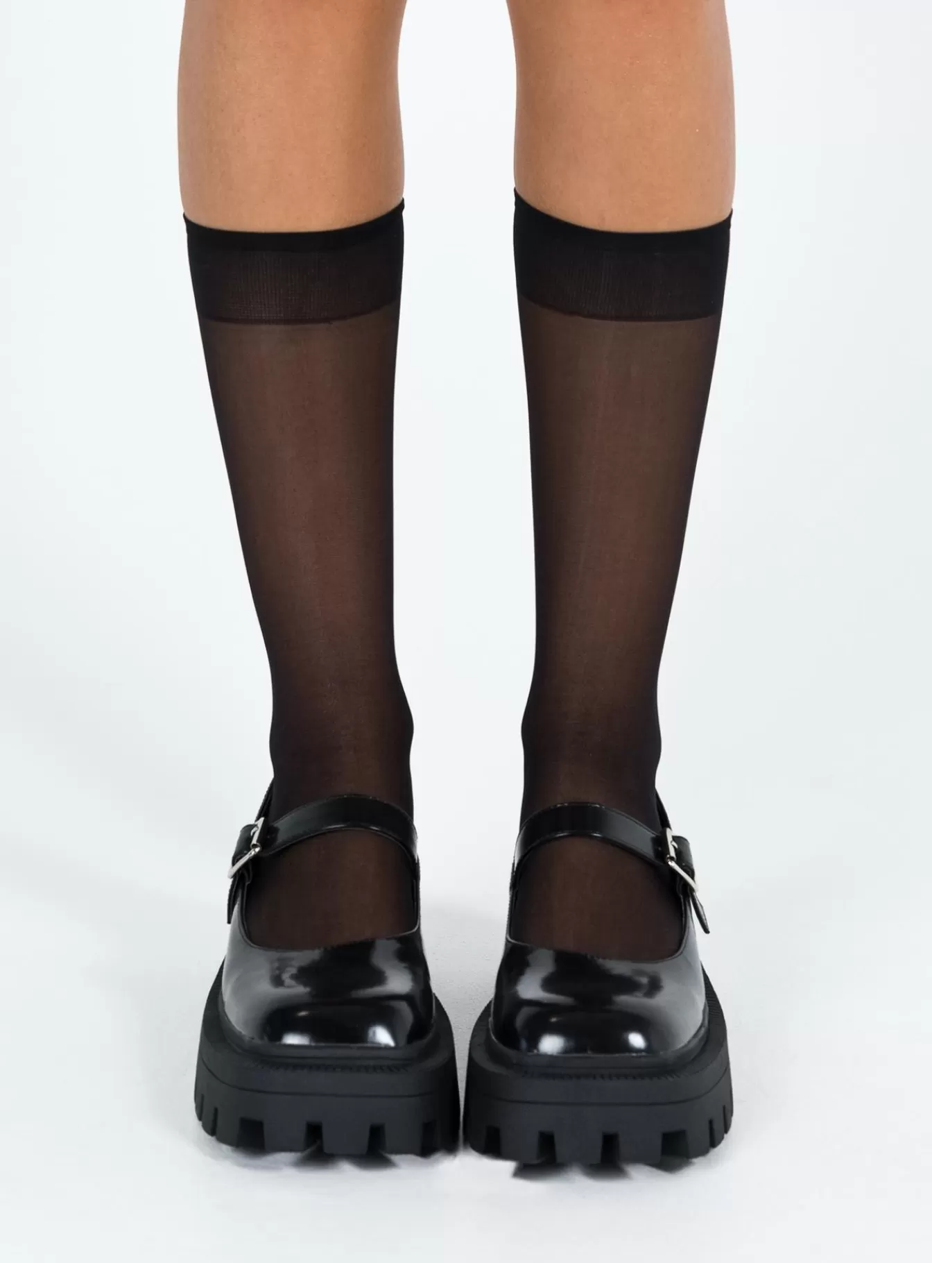 Princess Polly Lower Impact | Reed Flats Black