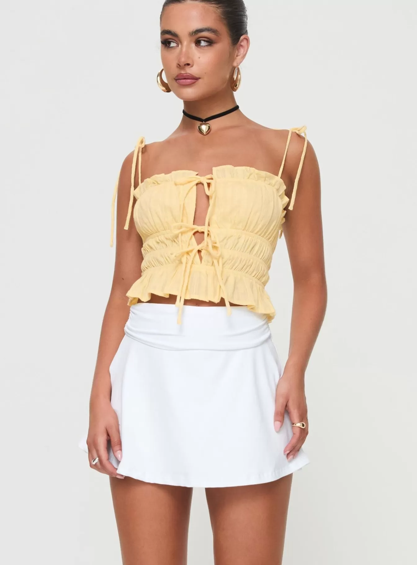 Princess Polly Mini Skirts | Reema Skort White
