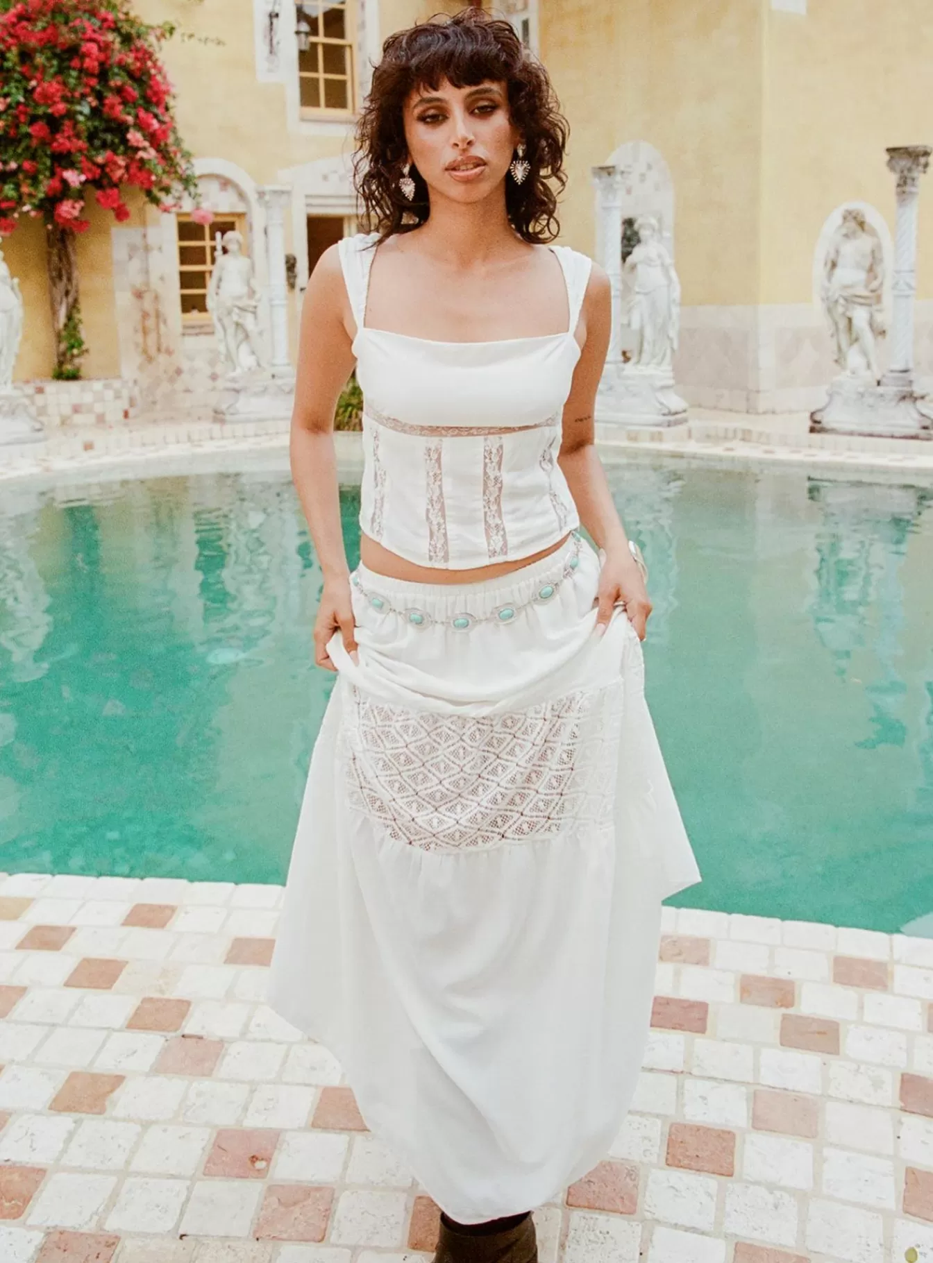 Princess Polly Skirts | Reiser Lace Maxi Skirt White