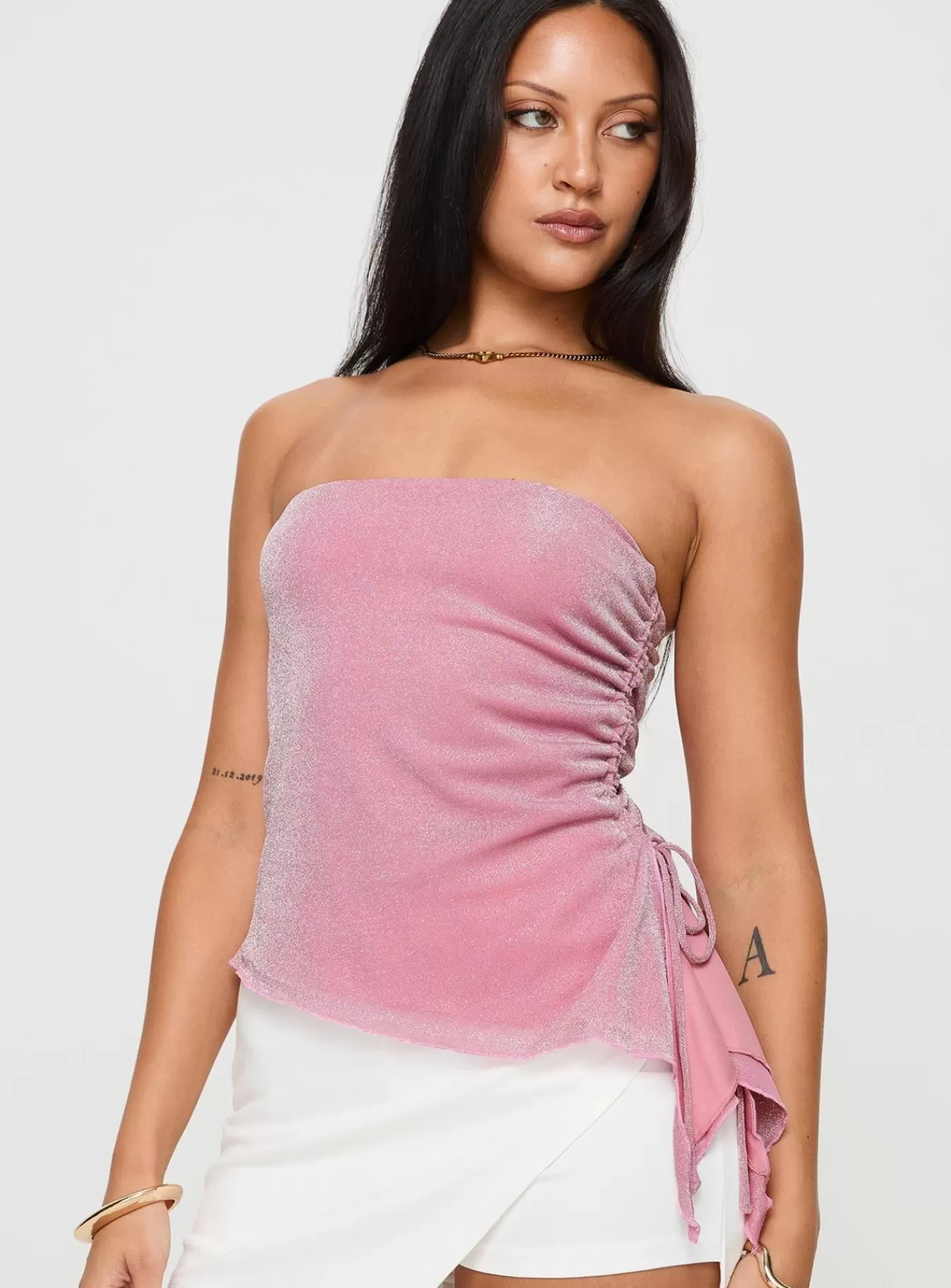 Princess Polly Party Tops | Royal Rose Strapless Top Pink