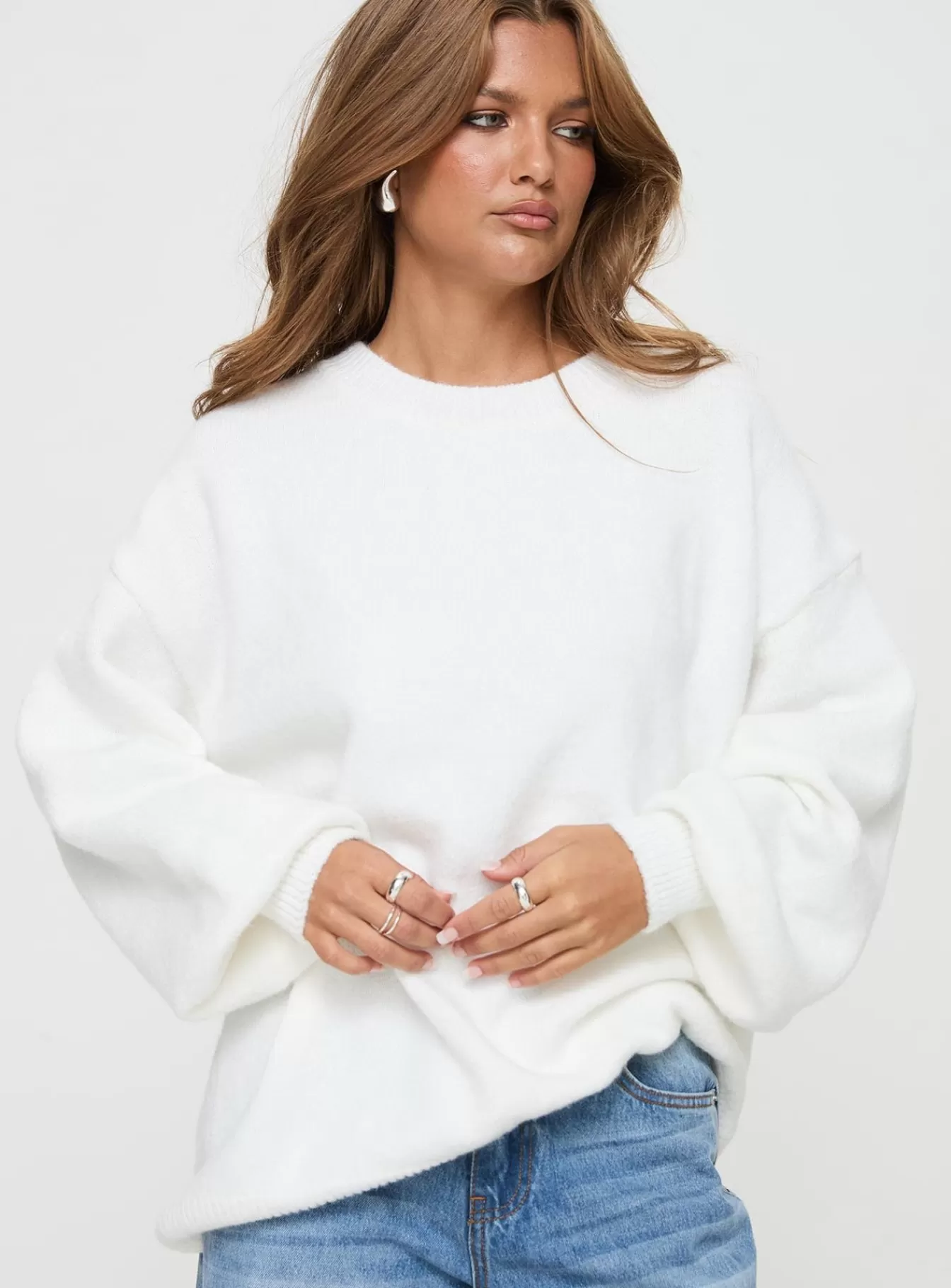 Princess Polly Knitted Sweaters | Ryanna Sweater White