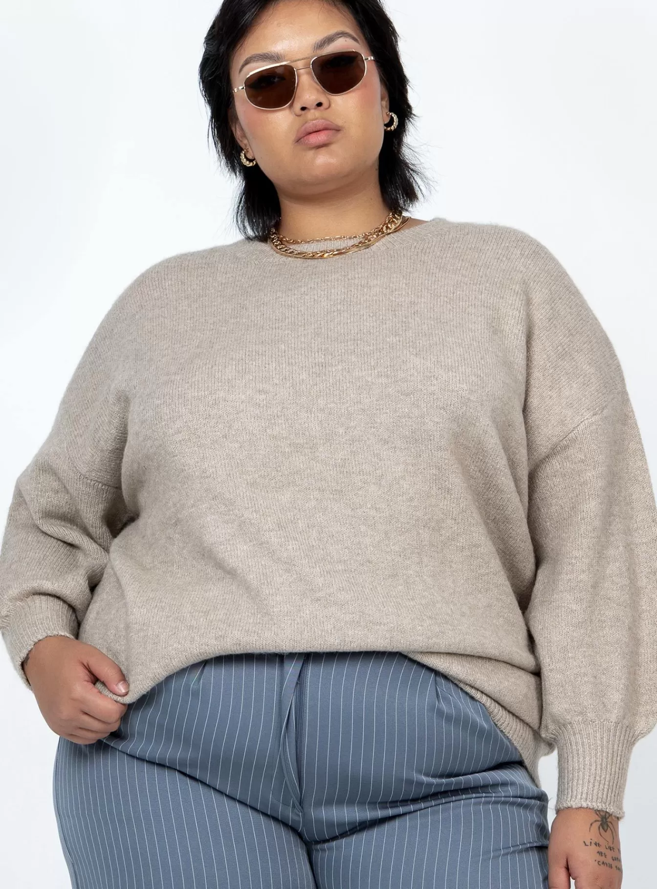 Princess Polly Knitted Sweaters | Ryanna Sweater Curve Beige