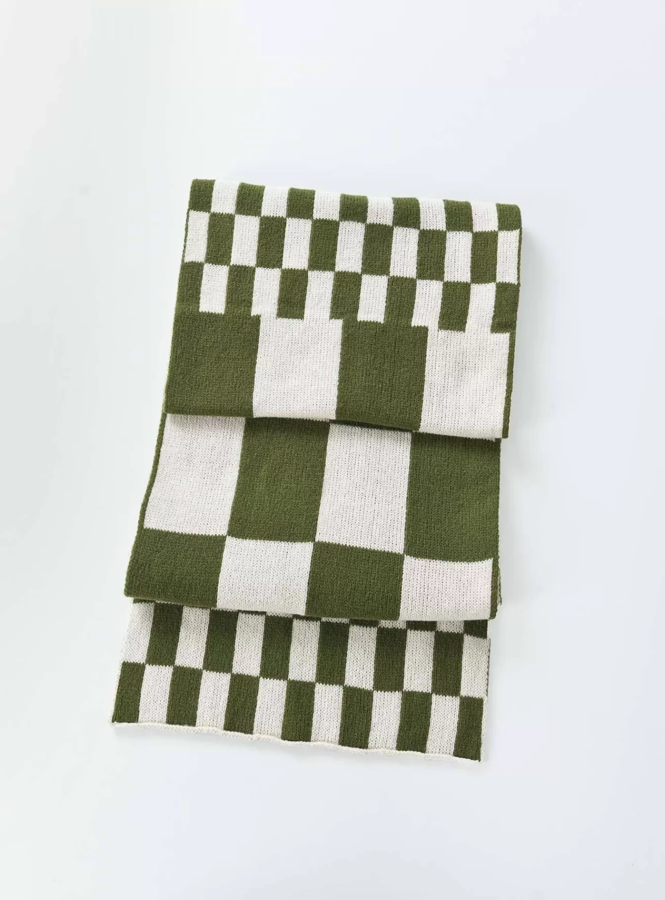 Princess Polly Specialty Items | Sage Check Scarf / White Green