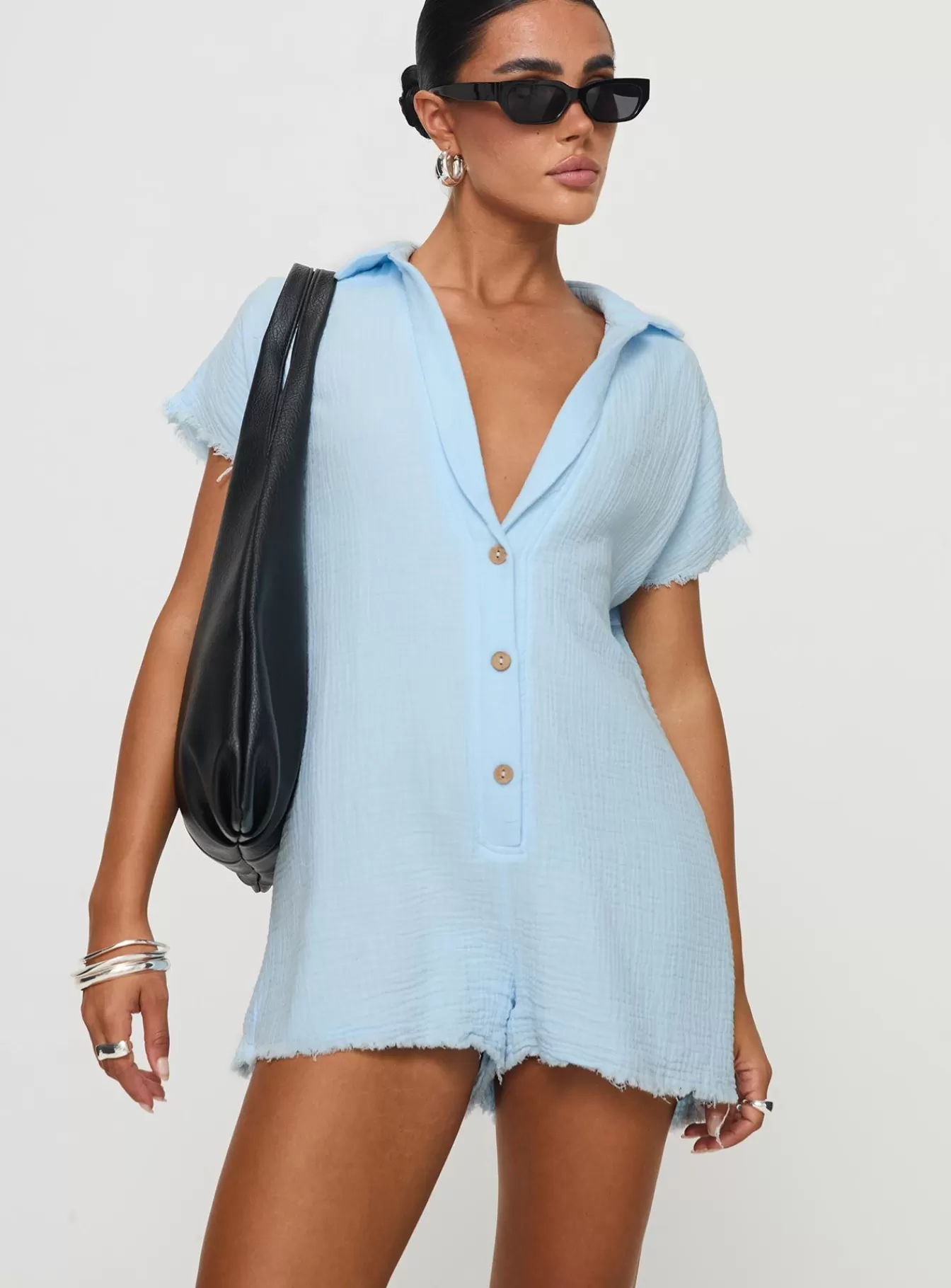 Princess Polly Rompers | Salt Lake Romper Blue